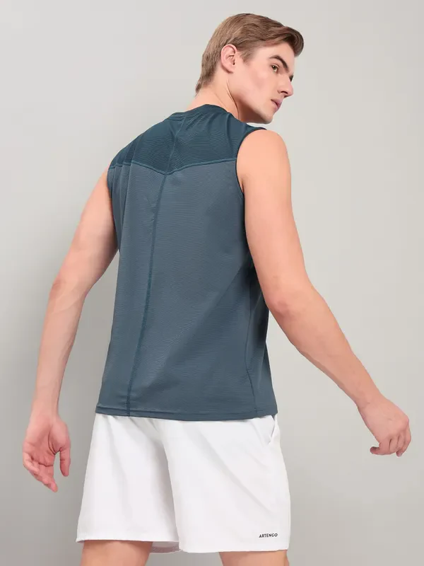 Men Solid Slim Fit Crew Neck Innerwear Vest with ELASTO LITE - Image 3
