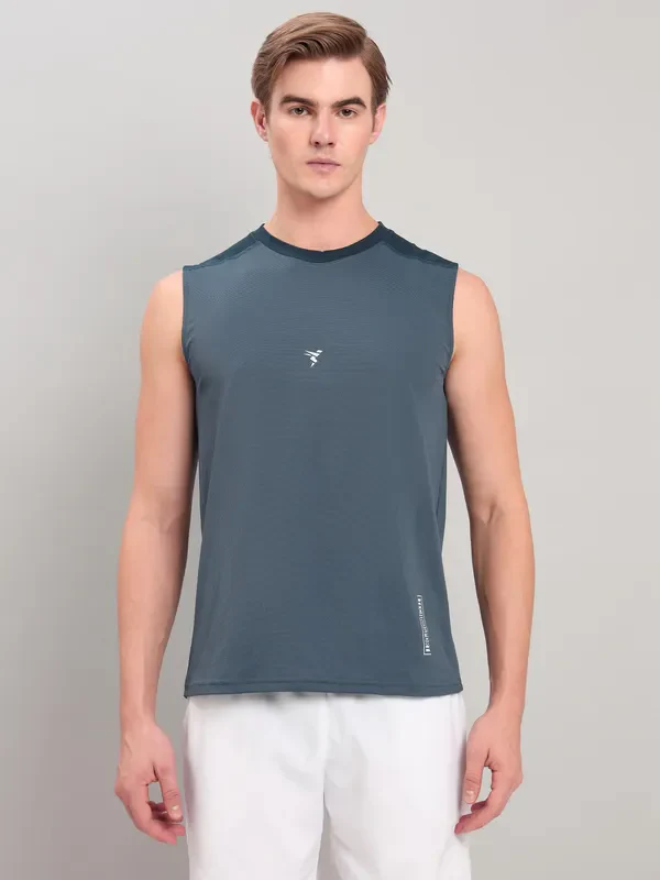 Men Solid Slim Fit Crew Neck Innerwear Vest with ELASTO LITE - Image 6