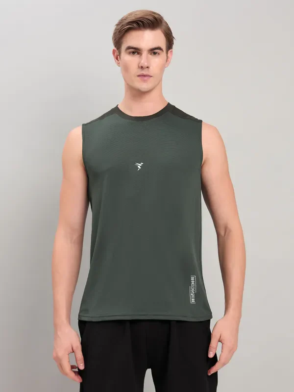 Men Solid Slim Fit Crew Neck Innerwear Vest with ELASTO LITE - Image 6