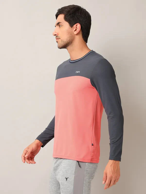 Men Colorblock Slim Fit Crew Neck T-shirt with MATPIQ - Image 3