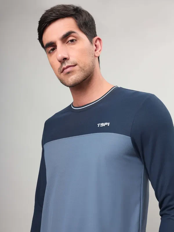 Men Colorblock Slim Fit Crew Neck T-shirt with MATPIQ - Image 6