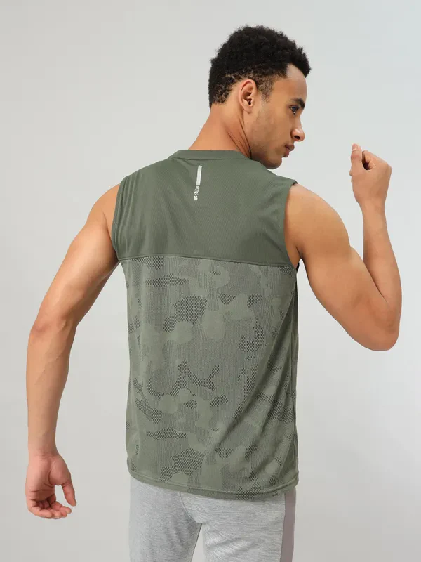 Men Jacquard Slim Fit Crew Neck Innerwear Vest with VENTMESH - Image 2