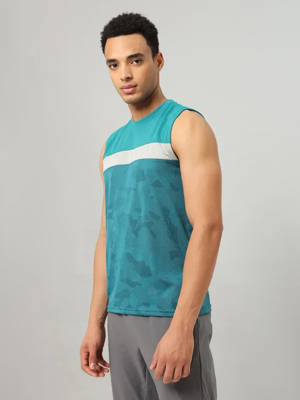 Men Jacquard Slim Fit Crew Neck Innerwear Vest with VENTMESH - Image 4