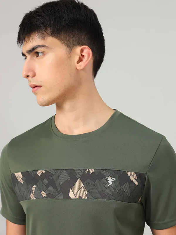 Men Printed Slim Fit Crew Neck T-shirt with TECHNO COOL+ - Image 6