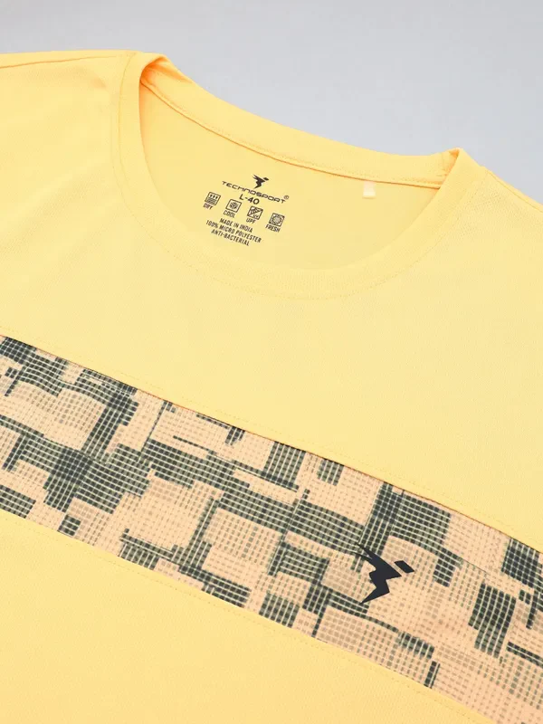 Men Printed Slim Fit Crew Neck T-shirt with TECHNO COOL+ - Image 7