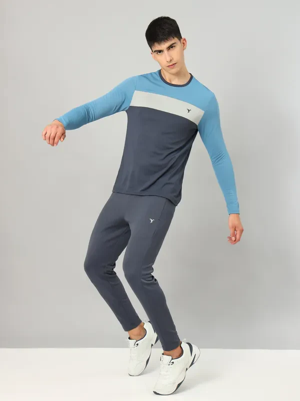 Men Colorblock Slim Fit Crew Neck T-shirt with MATPIQ - Image 5