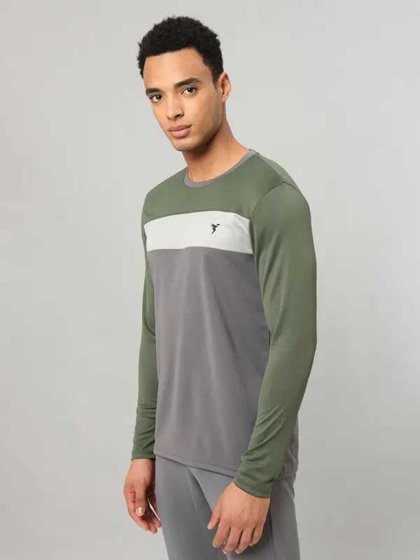 Men Colorblock Slim Fit Crew Neck T-shirt with MATPIQ - Image 4