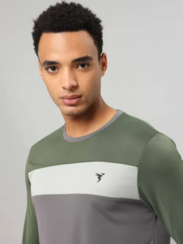 Men Colorblock Slim Fit Crew Neck T-shirt with MATPIQ - Image 7