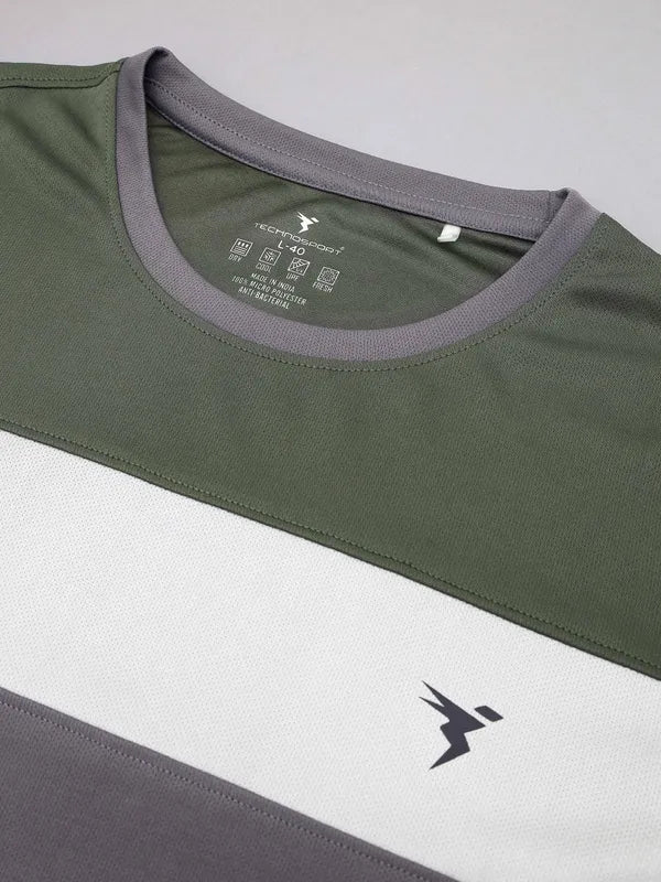 Men Colorblock Slim Fit Crew Neck T-shirt with MATPIQ - Image 9