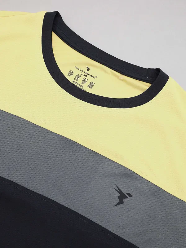 Men Colorblock Slim Fit Crew Neck T-shirt with MATPIQ - Image 7