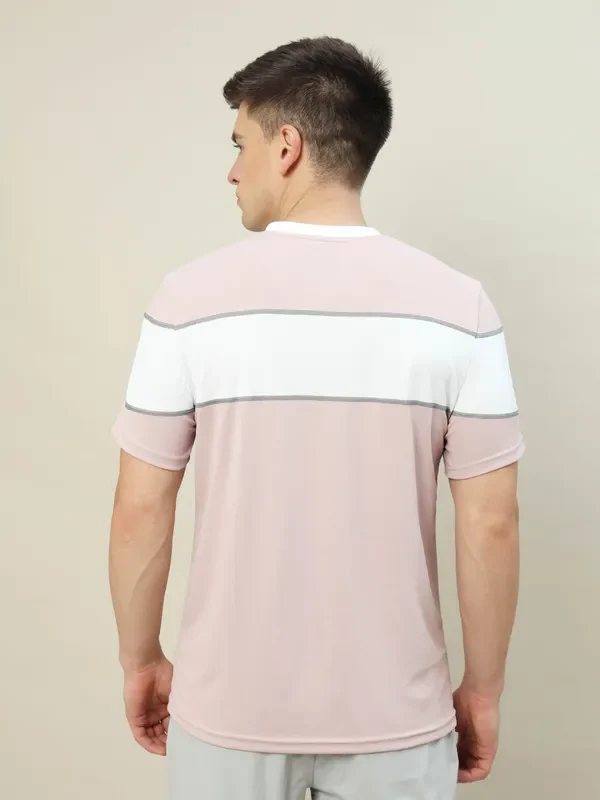 Men Colorblock Slim Fit Crew Neck T-shirt with TECHNO COOL+ - Image 3
