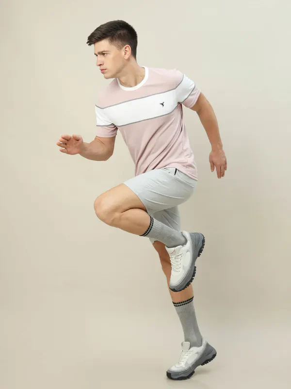 Men Colorblock Slim Fit Crew Neck T-shirt with TECHNO COOL+ - Image 5
