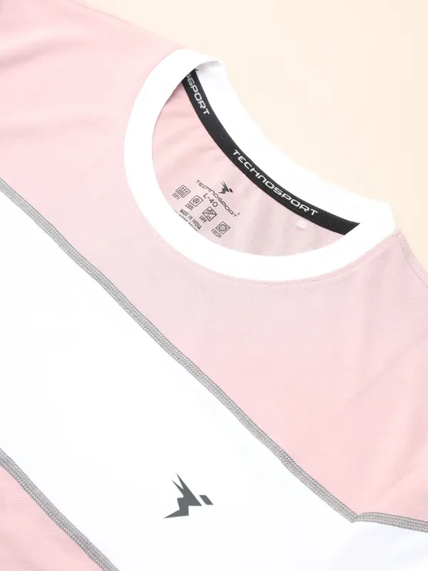 Men Colorblock Slim Fit Crew Neck T-shirt with TECHNO COOL+ - Image 7