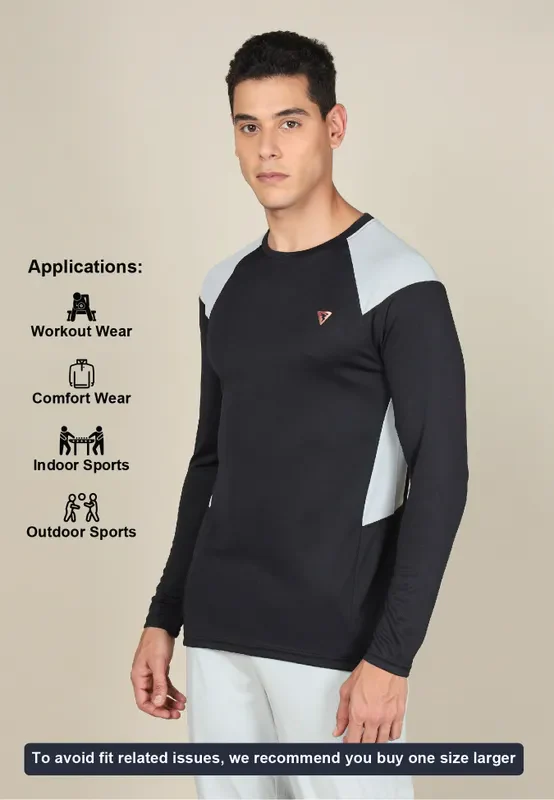 Men Colorblock Slim Fit Crew Neck T-shirt with TECHNO COOL+ - Image 5