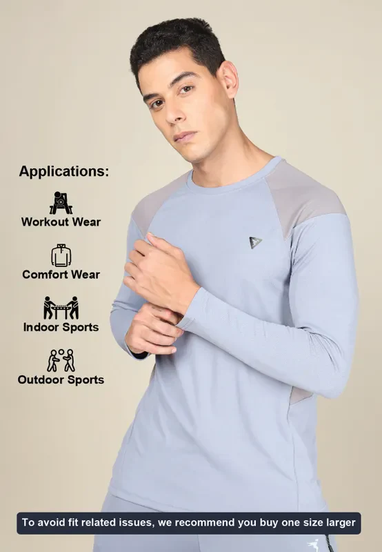 Men Colorblock Slim Fit Crew Neck T-shirt with TECHNO COOL+ - Image 5