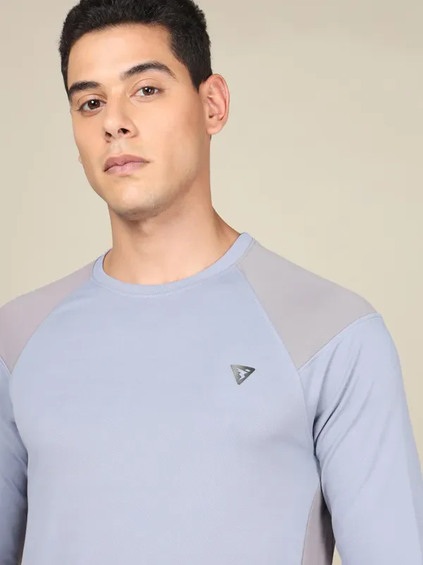 Men Colorblock Slim Fit Crew Neck T-shirt with TECHNO COOL+ - Image 6