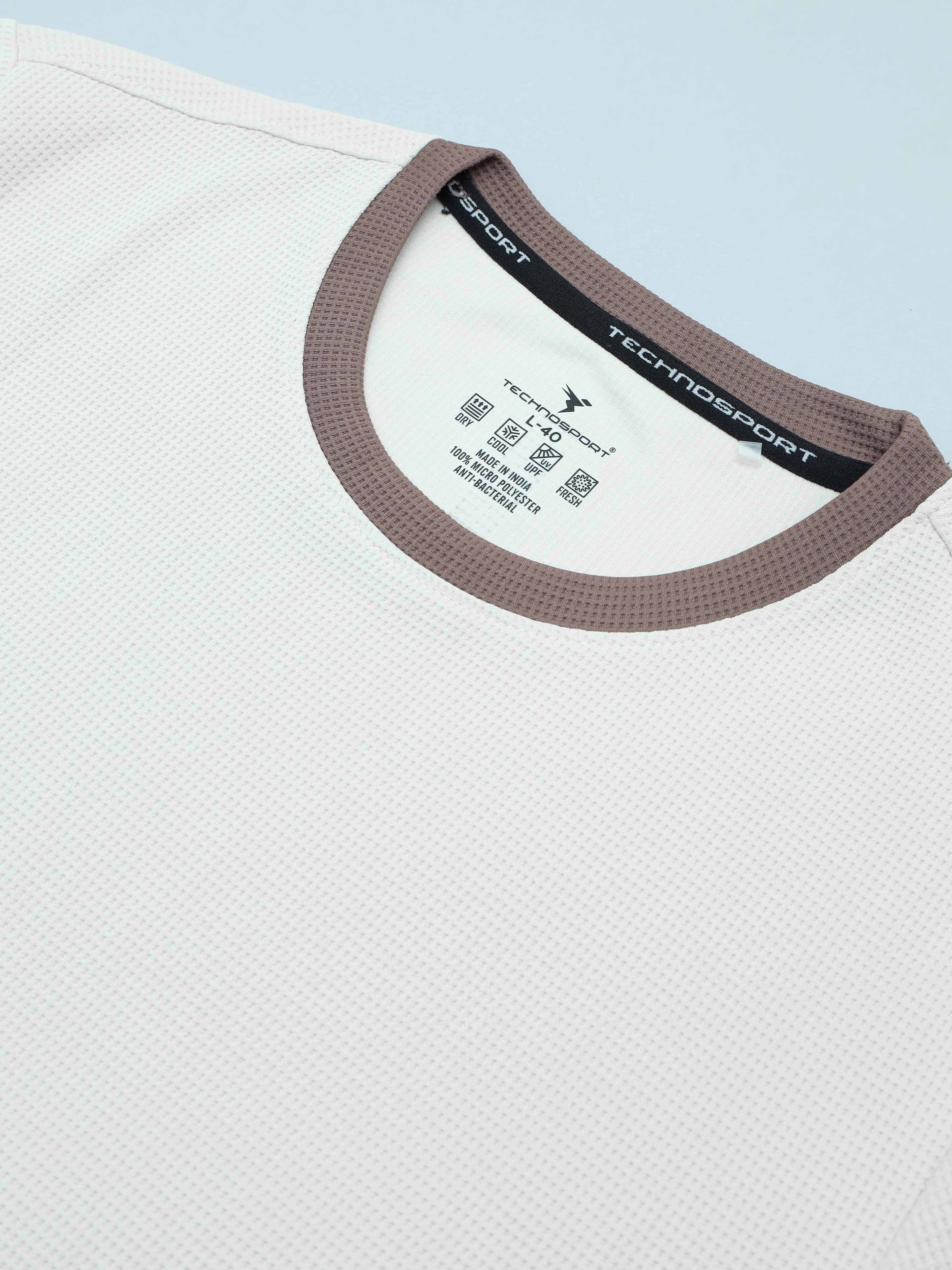 Men Colorblock Slim Fit Crew Neck T-shirt with TECHNO COOL+ - Image 6