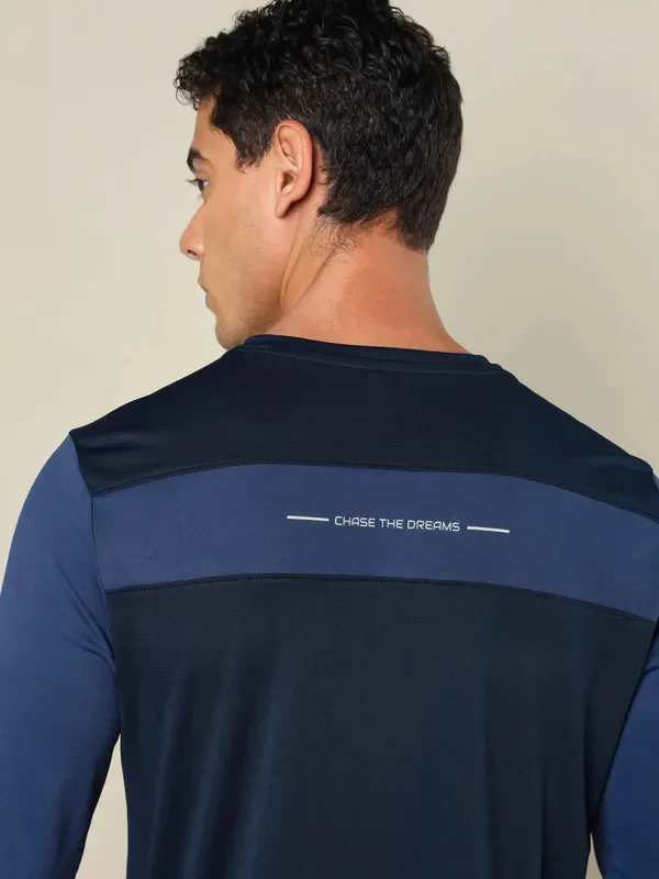 Men Colorblock Slim Fit Crew Neck T-shirt with TECHNO COOL+ - Image 7
