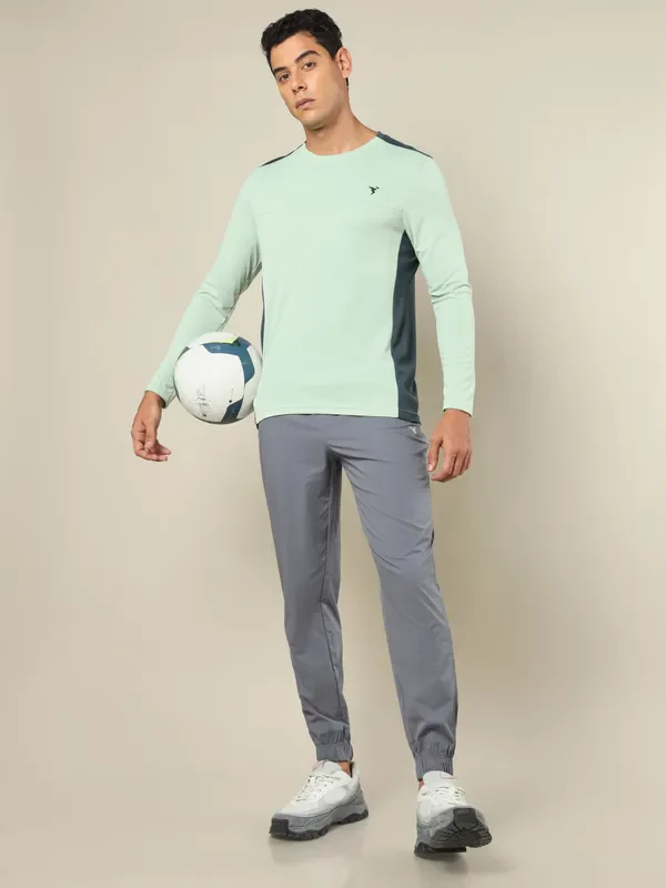 Men Colorblock Slim Fit Crew Neck T-shirt with TECHNO COOL+ - Image 3