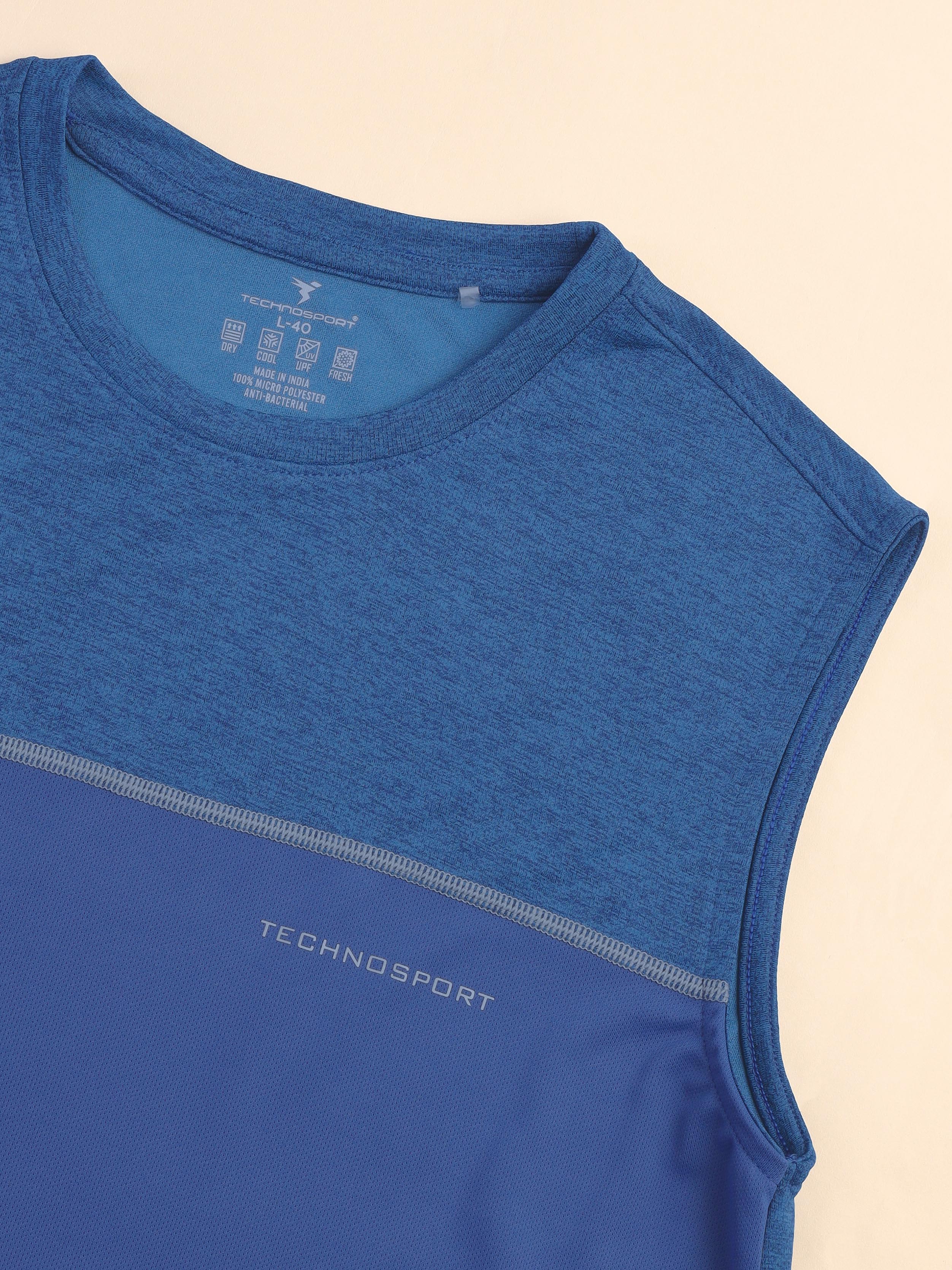 Men Colorblock Slim Fit Crew Neck Innerwear Vest with TECHNO COOL+ - Image 7