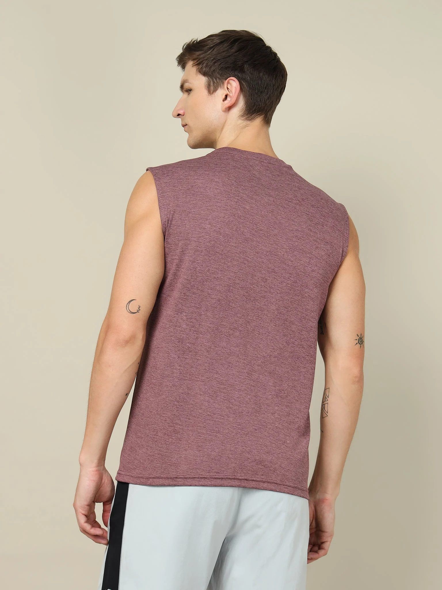 Men Colorblock Slim Fit Crew Neck Innerwear Vest with TECHNO COOL+ - Image 2