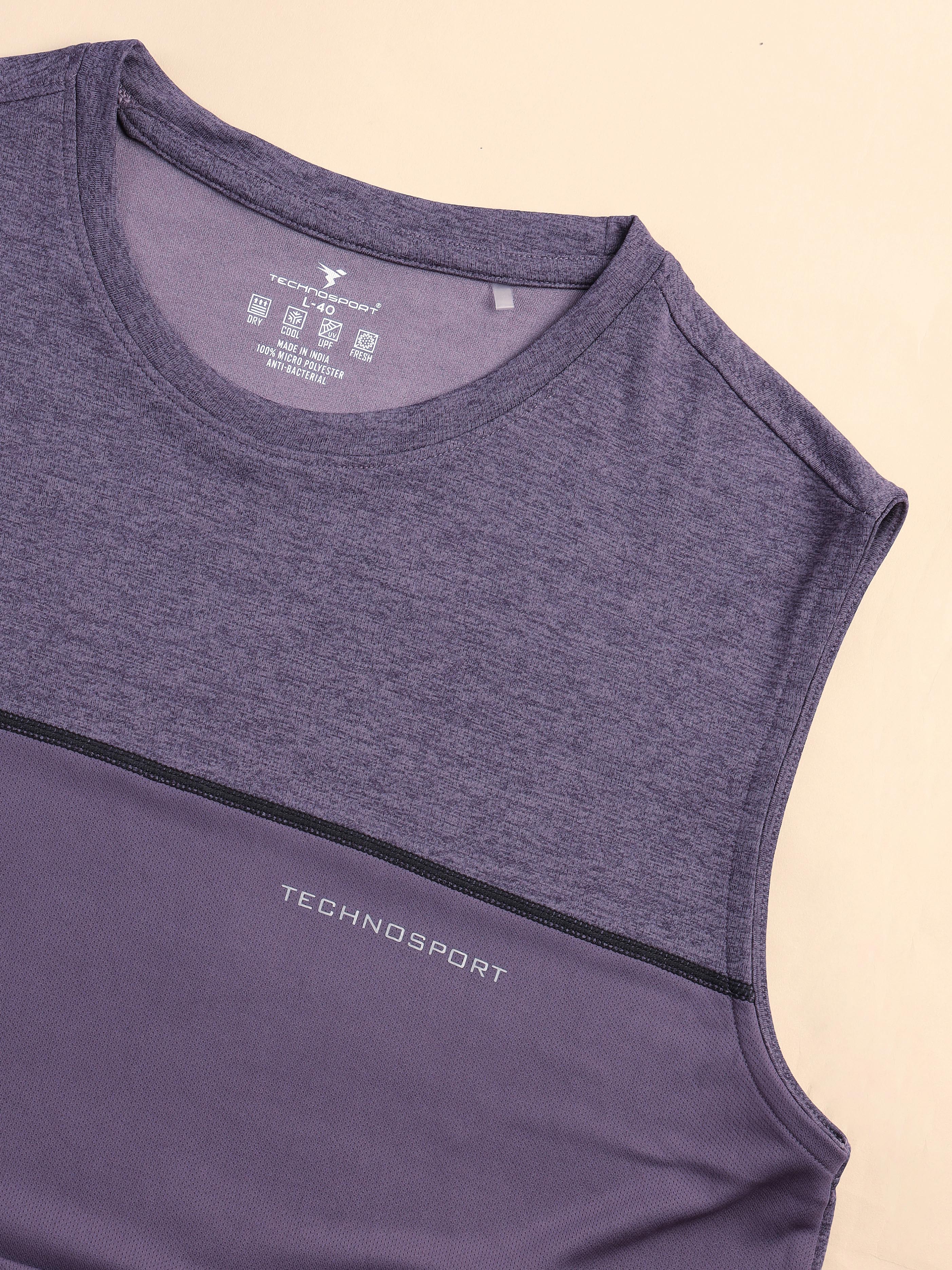 Men Colorblock Slim Fit Crew Neck Innerwear Vest with TECHNO COOL+ - Image 6