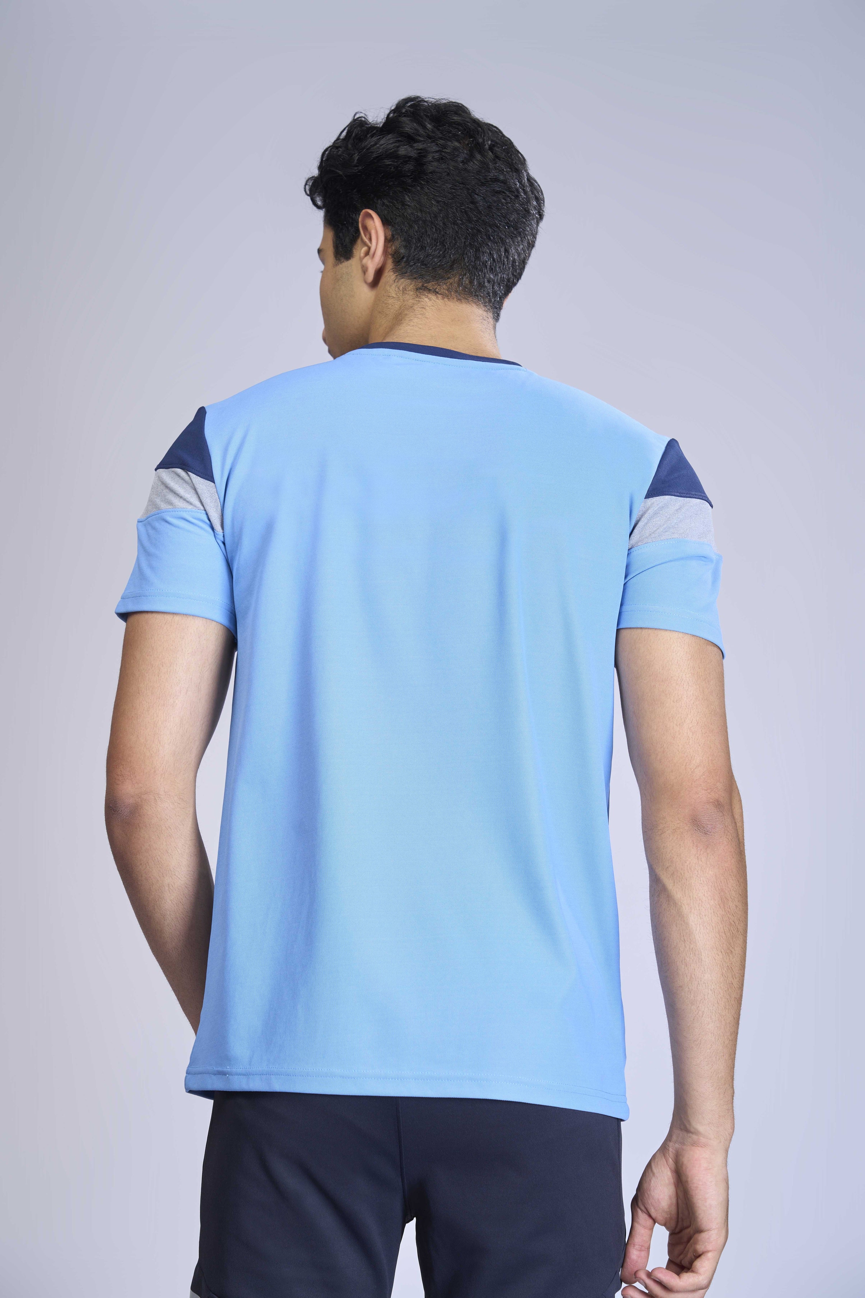 Men Colorblock Slim Fit Crew Neck T-shirt with MATPIQ - Image 3
