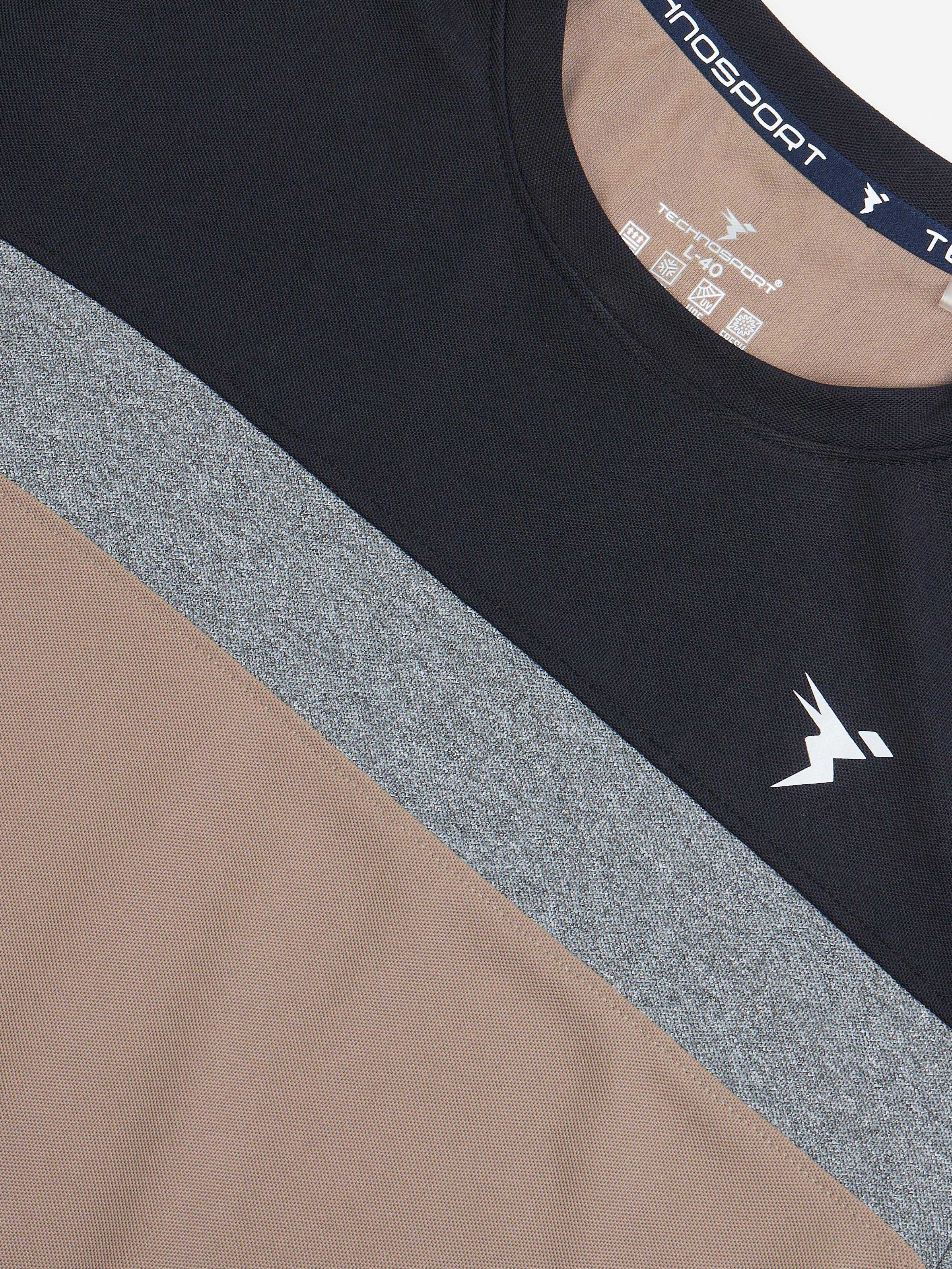 Men Colorblock Slim Fit Crew Neck T-shirt with MATPIQ - Image 6
