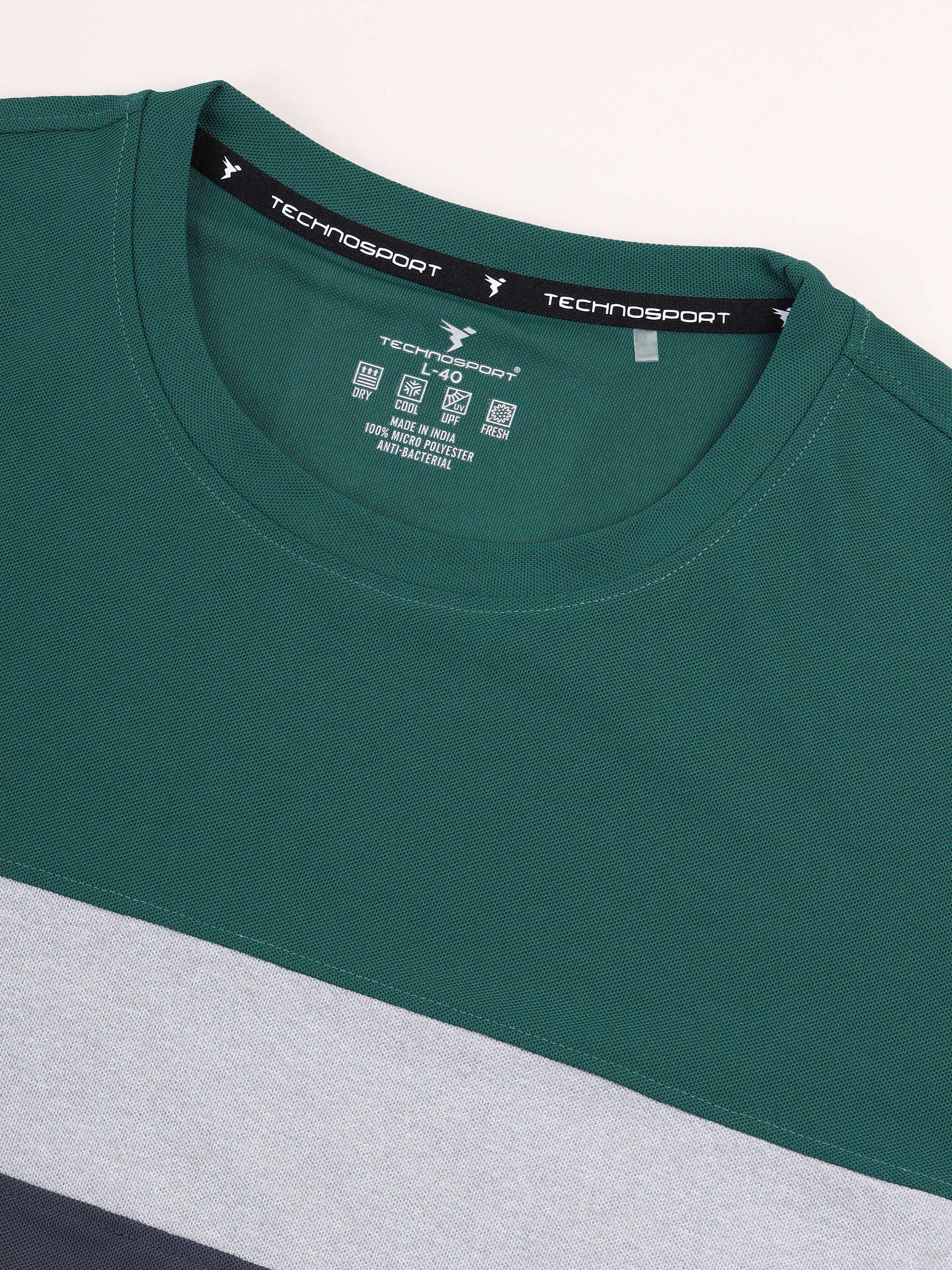 Men Colorblock Slim Fit Crew Neck T-shirt with MATPIQ - Image 9