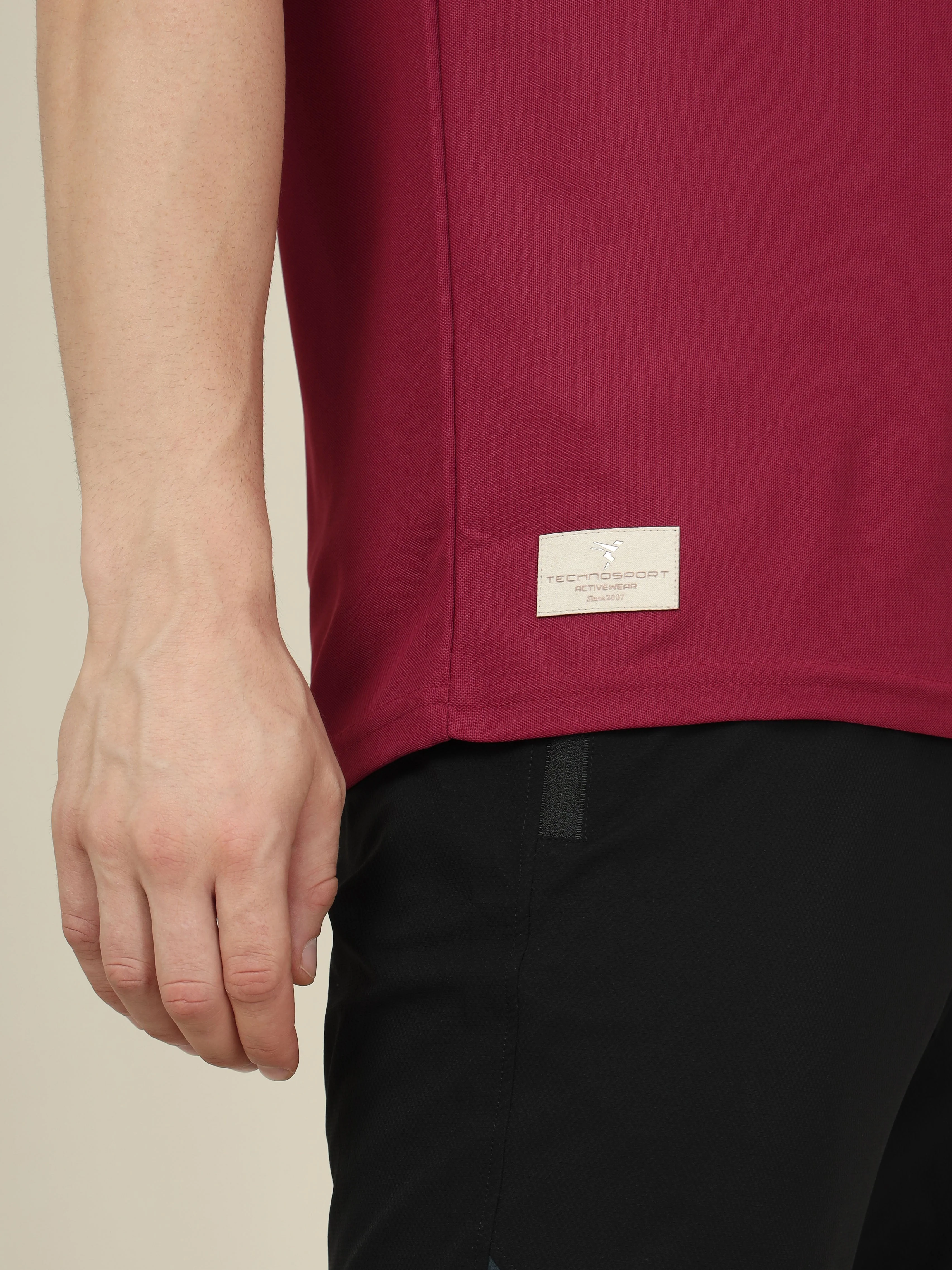 Men Colorblock Slim Fit Crew Neck T-shirt with MATPIQ - Image 7