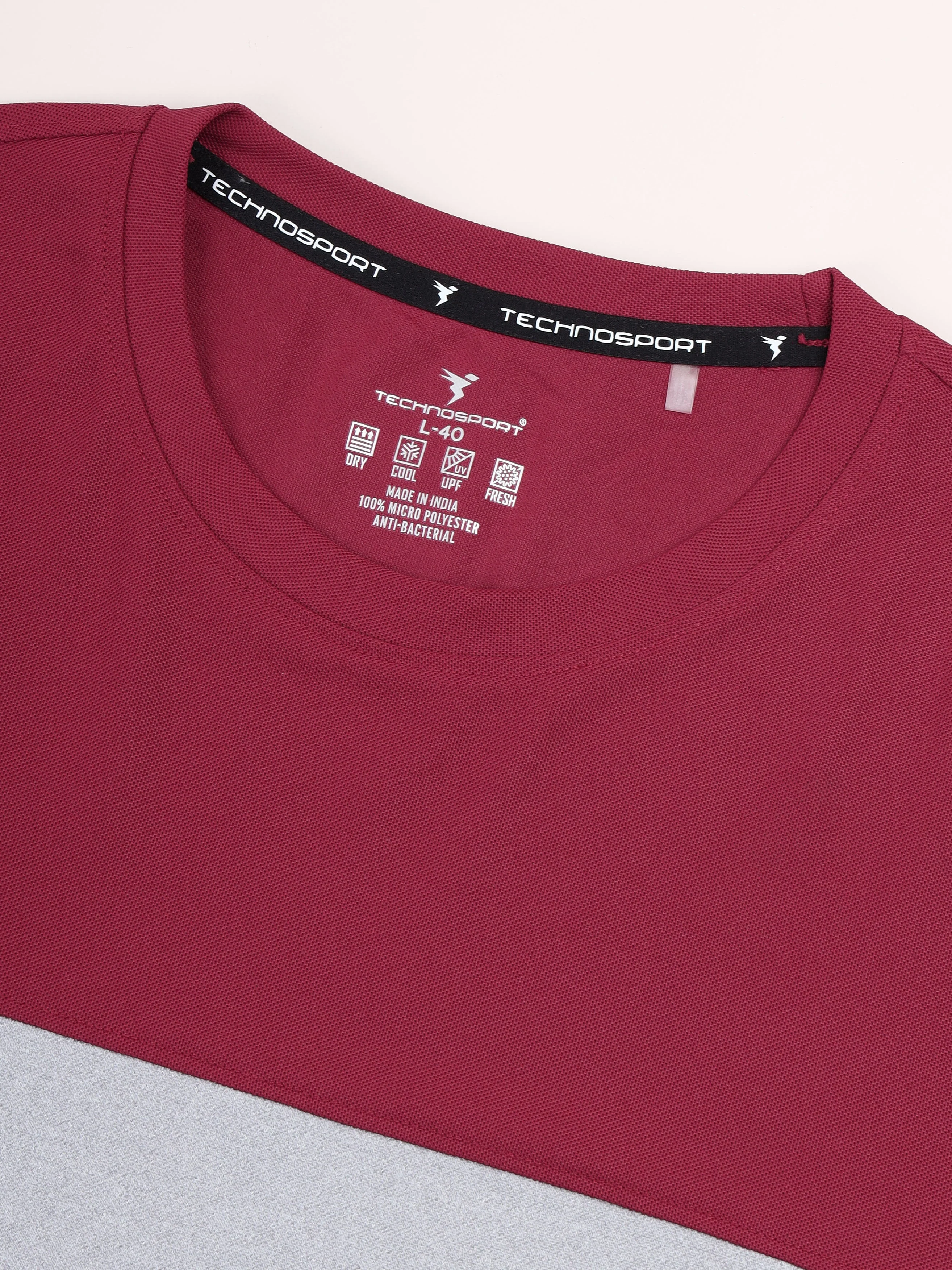 Men Colorblock Slim Fit Crew Neck T-shirt with MATPIQ - Image 9