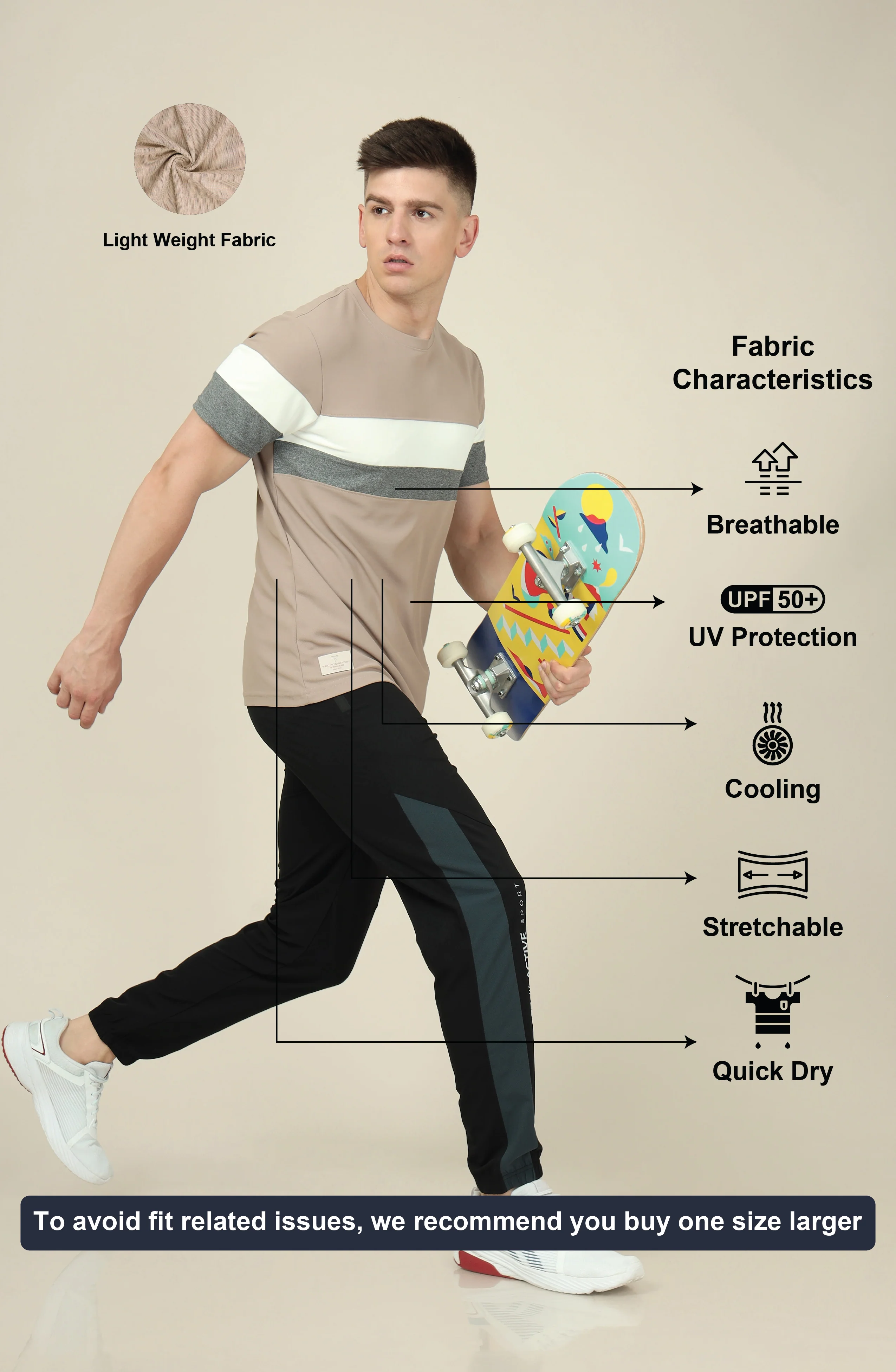 Men Colorblock Slim Fit Crew Neck T-shirt with MATPIQ - Image 5