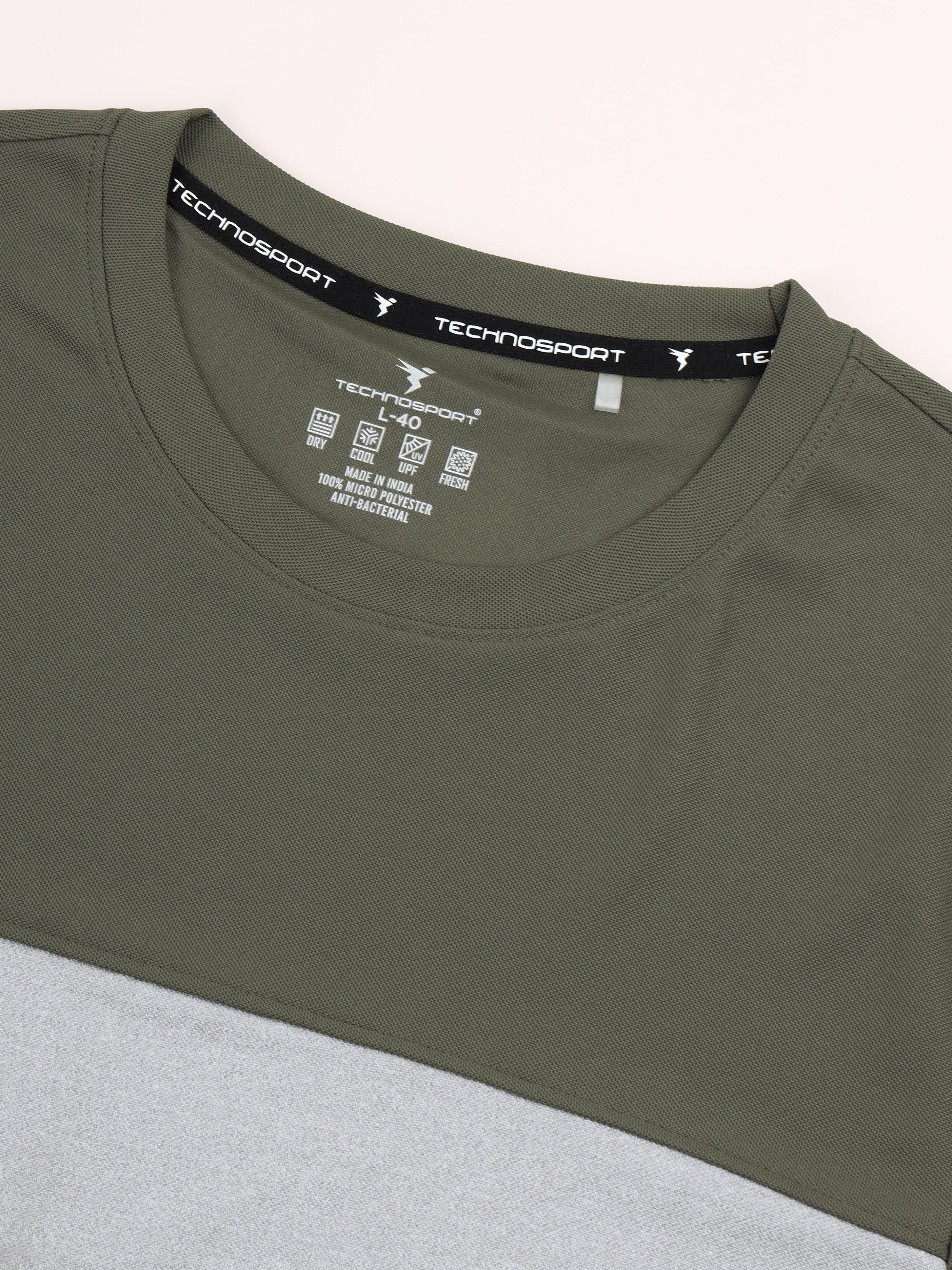 Men Colorblock Slim Fit Crew Neck T-shirt with MATPIQ - Image 9
