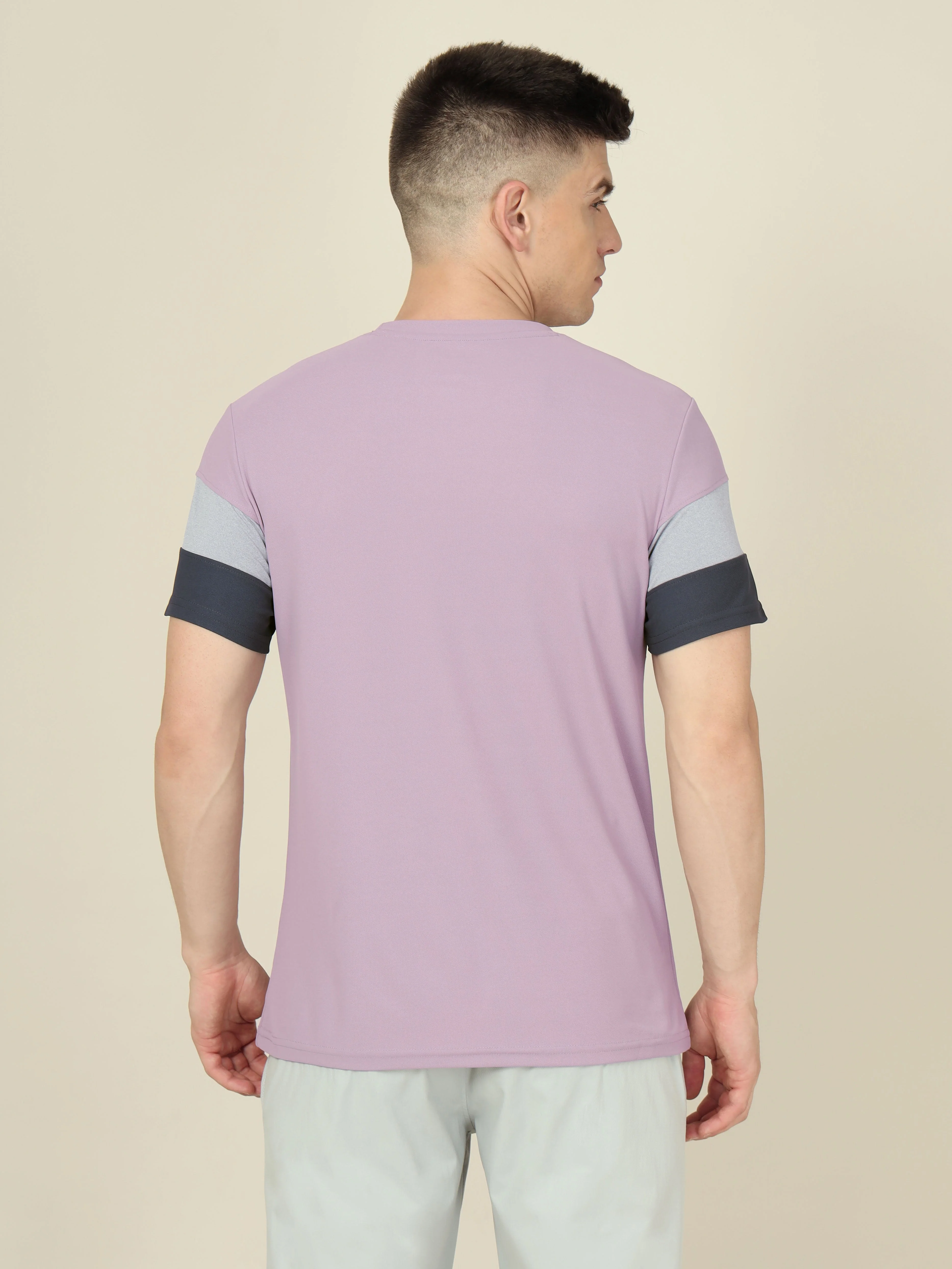 Men Colorblock Slim Fit Crew Neck T-shirt with MATPIQ - Image 4