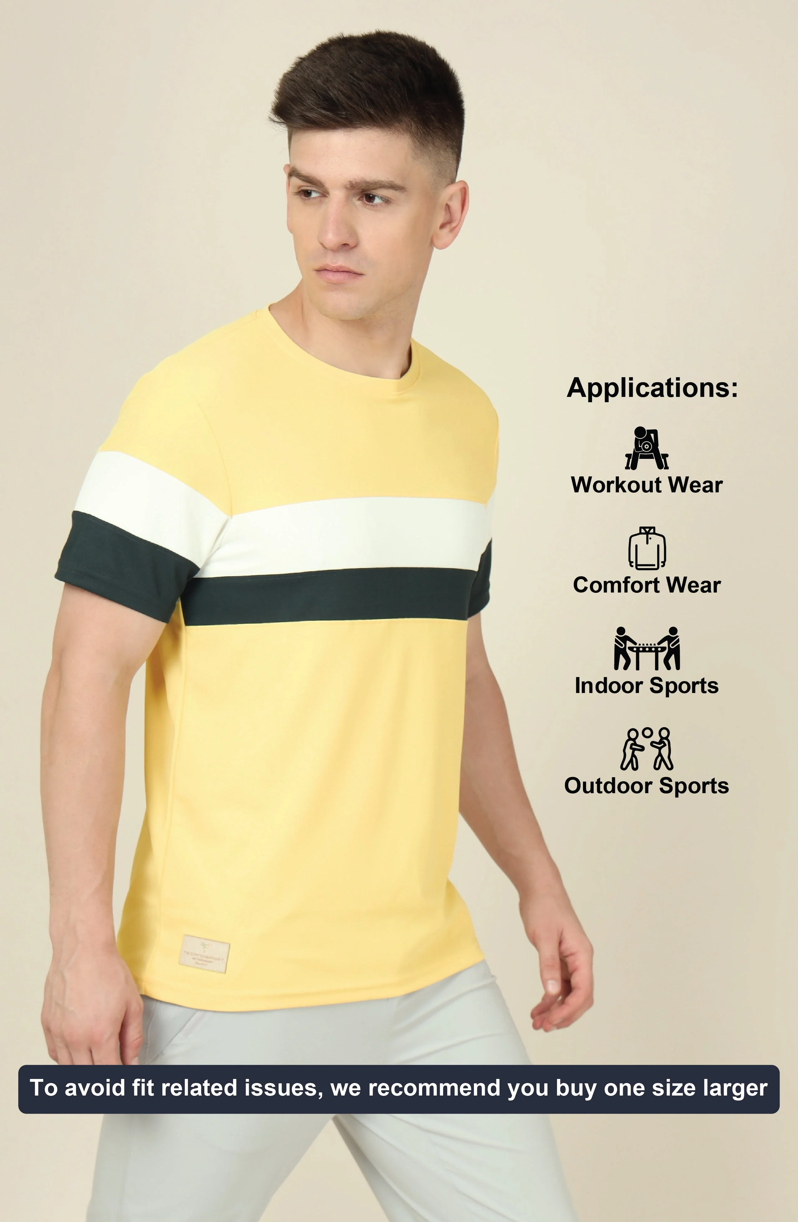 Men Colorblock Slim Fit Crew Neck T-shirt with MATPIQ - Image 6