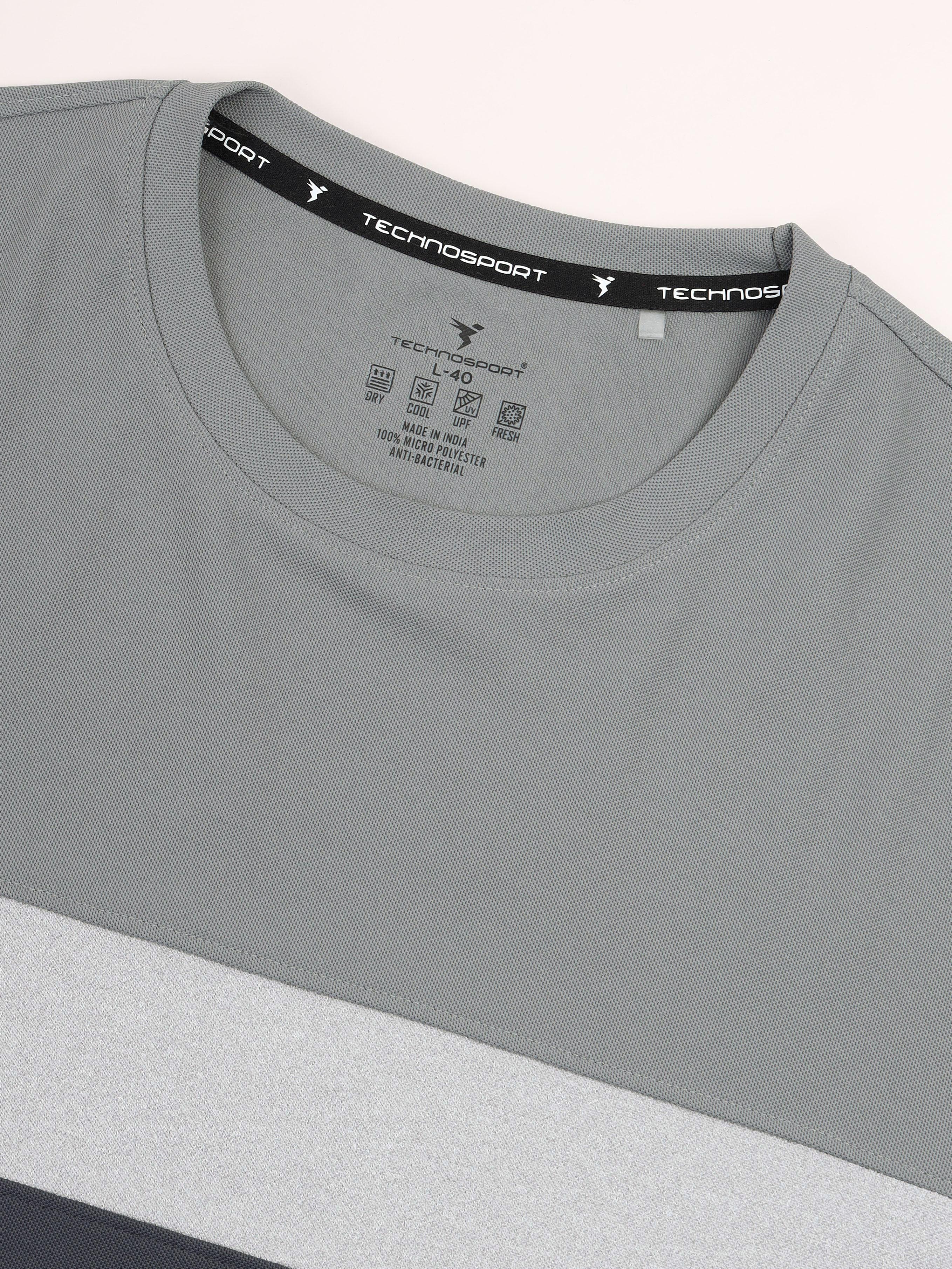 Men Colorblock Slim Fit Crew Neck T-shirt with MATPIQ - Image 7