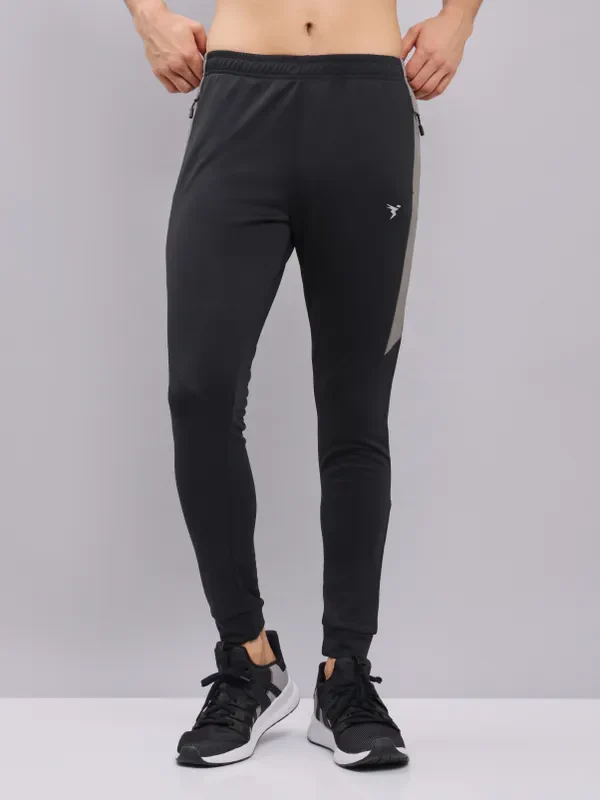 Men Melange Slim Fit Trackpants with TECHNO DRY
