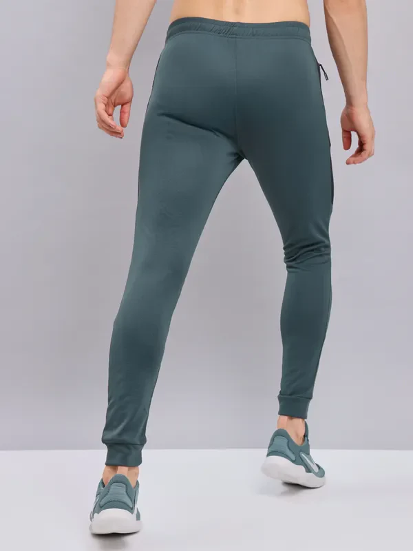 Men Melange Slim Fit Trackpants with TECHNO DRY - Image 4