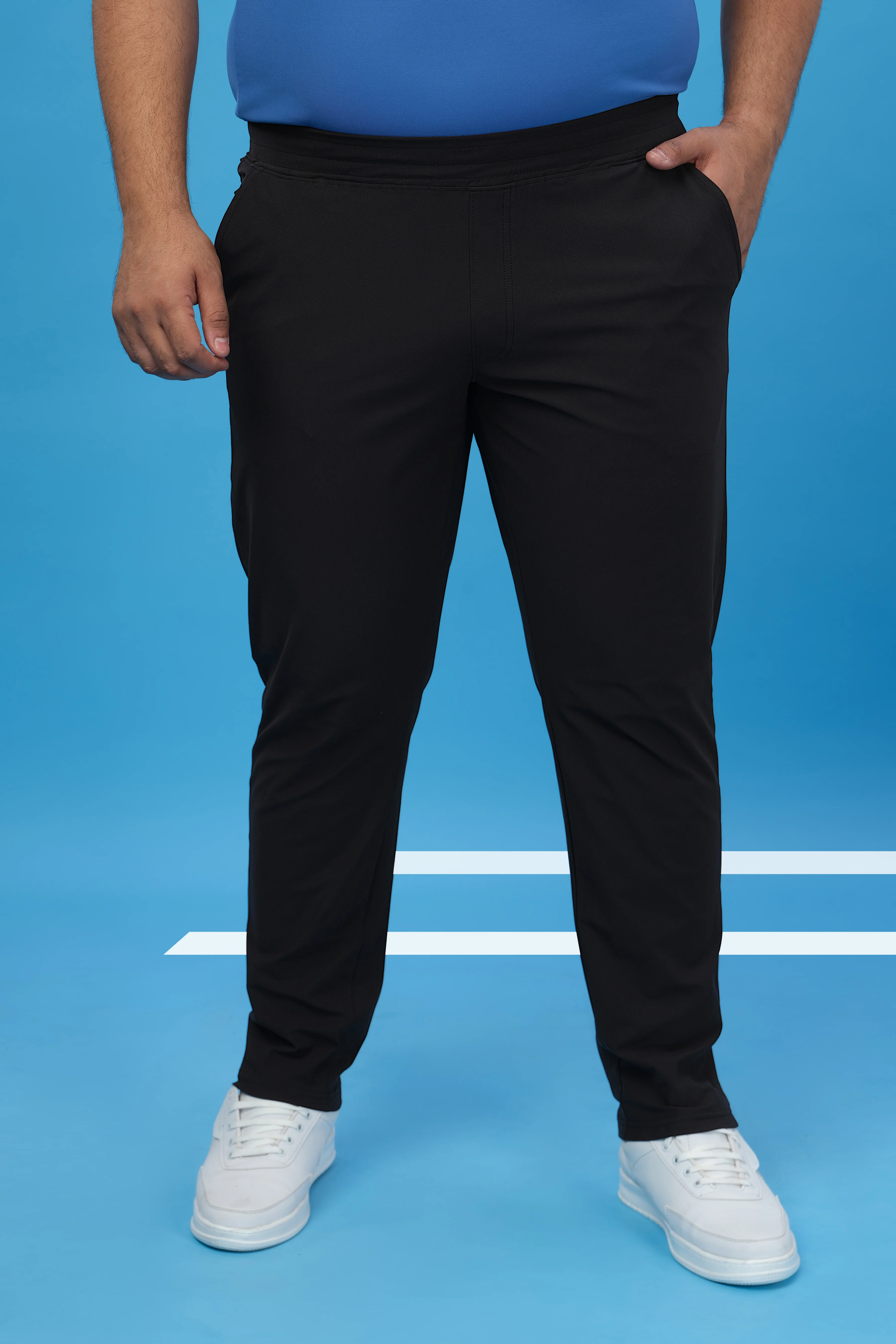 Men Plus Size Solid Relax Fit Trackpants with DURACOOL+ - Image 2