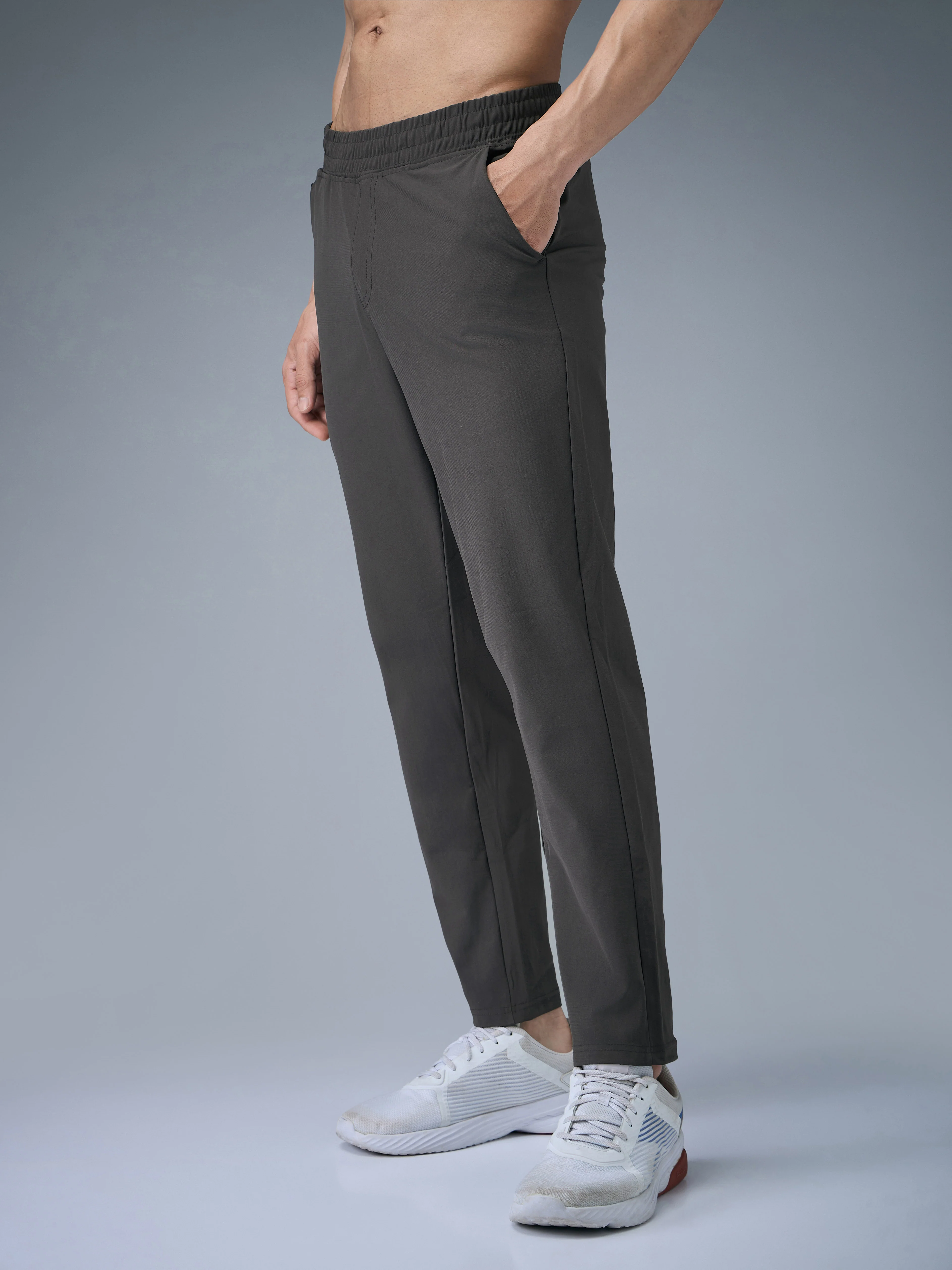 Men Solid Relax Fit Trackpants with DURACOOL+ - Image 5