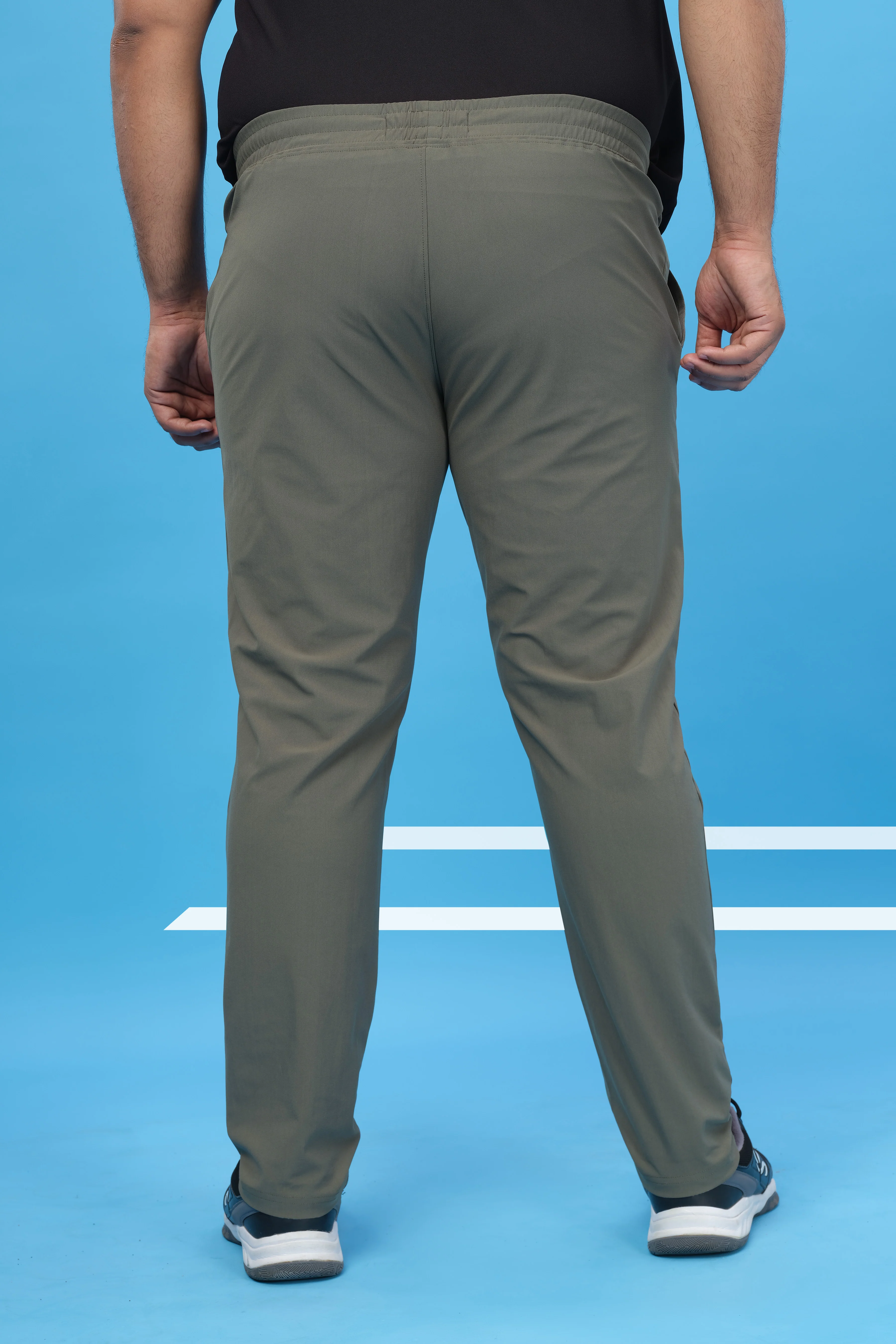 Men Plus Size Solid Relax Fit Trackpants with DURACOOL+ - Image 2