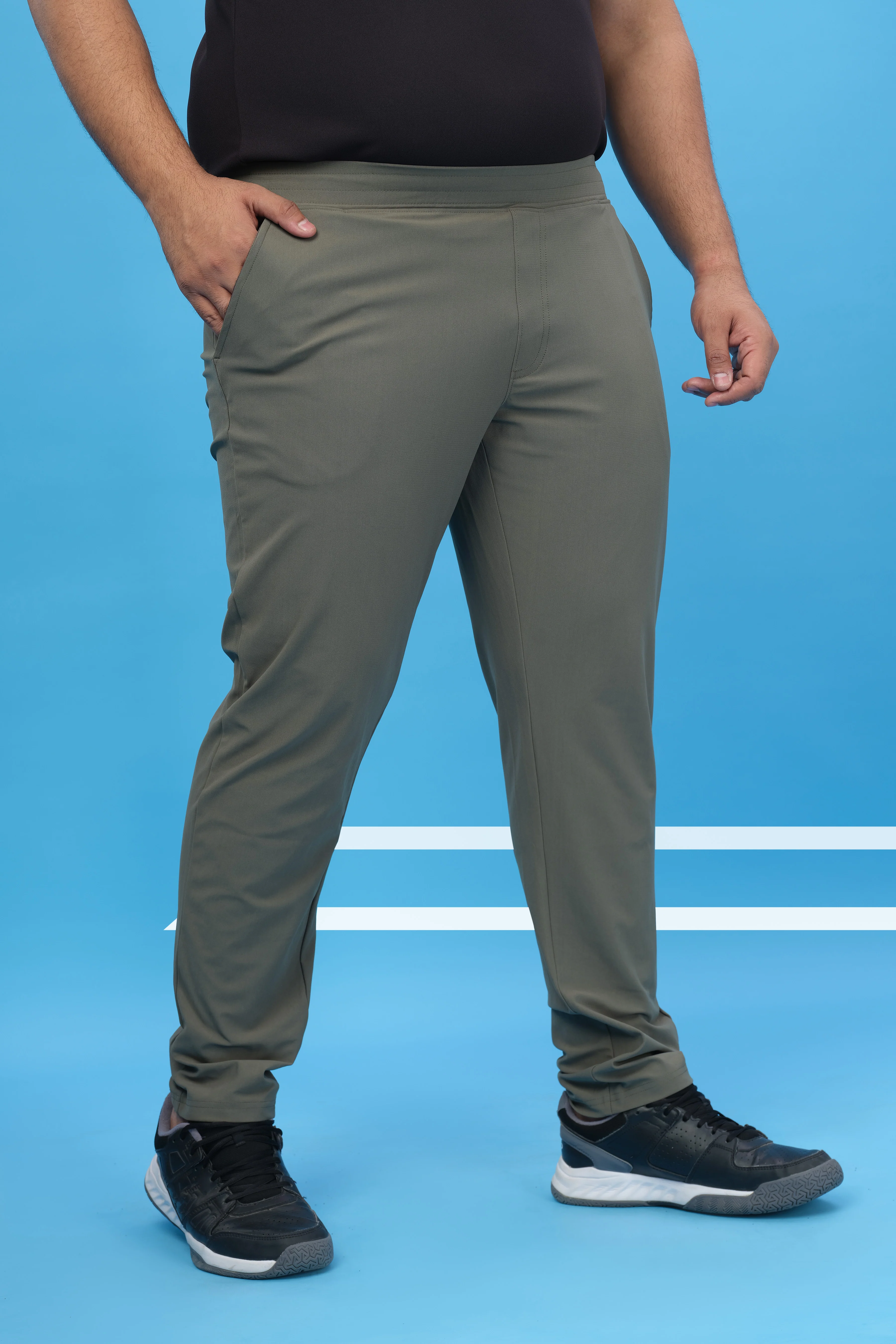Men Plus Size Solid Relax Fit Trackpants with DURACOOL+ - Image 3