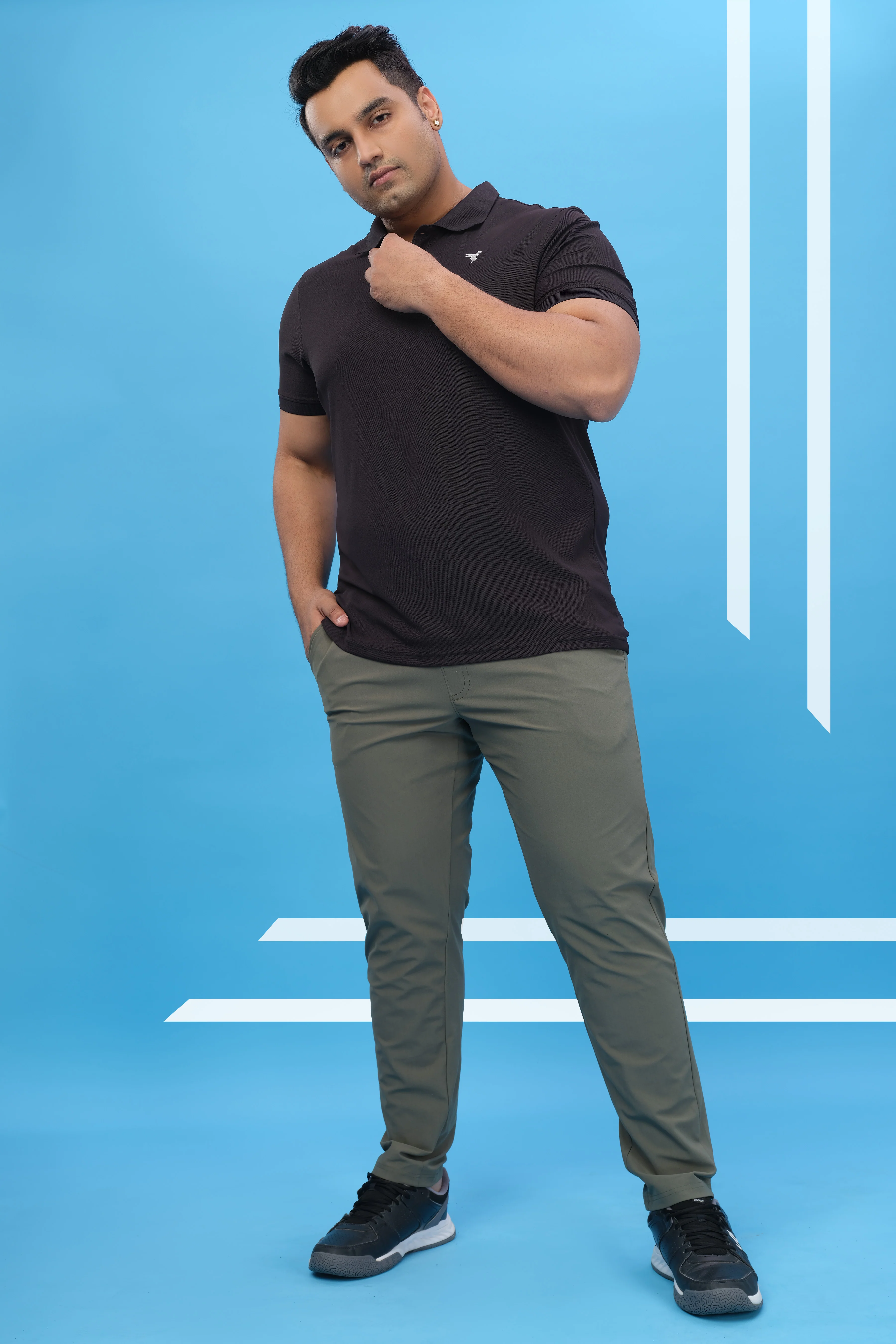 Men Plus Size Solid Relax Fit Trackpants with DURACOOL+ - Image 4
