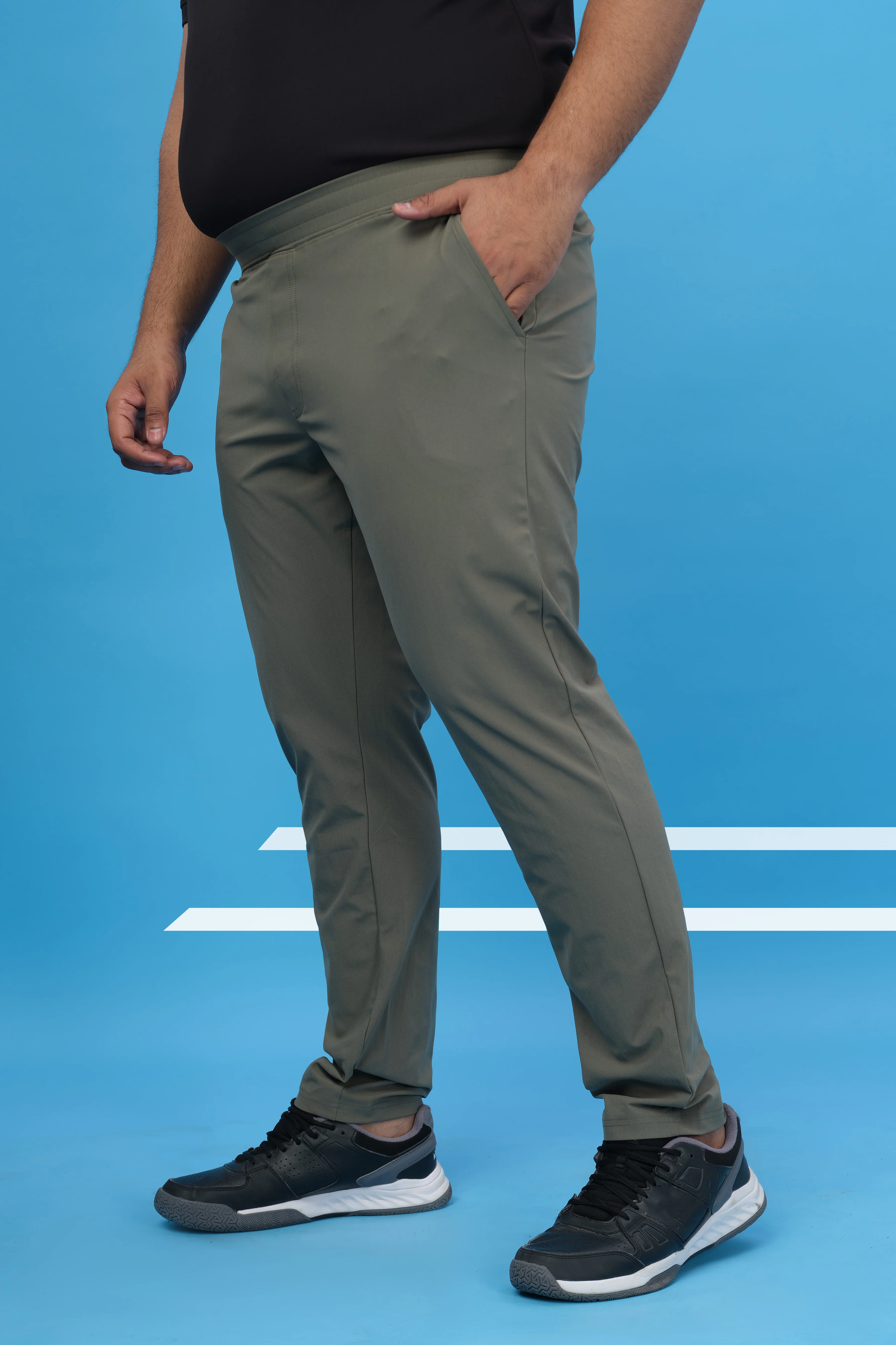 Men Plus Size Solid Relax Fit Trackpants with DURACOOL+ - Image 5