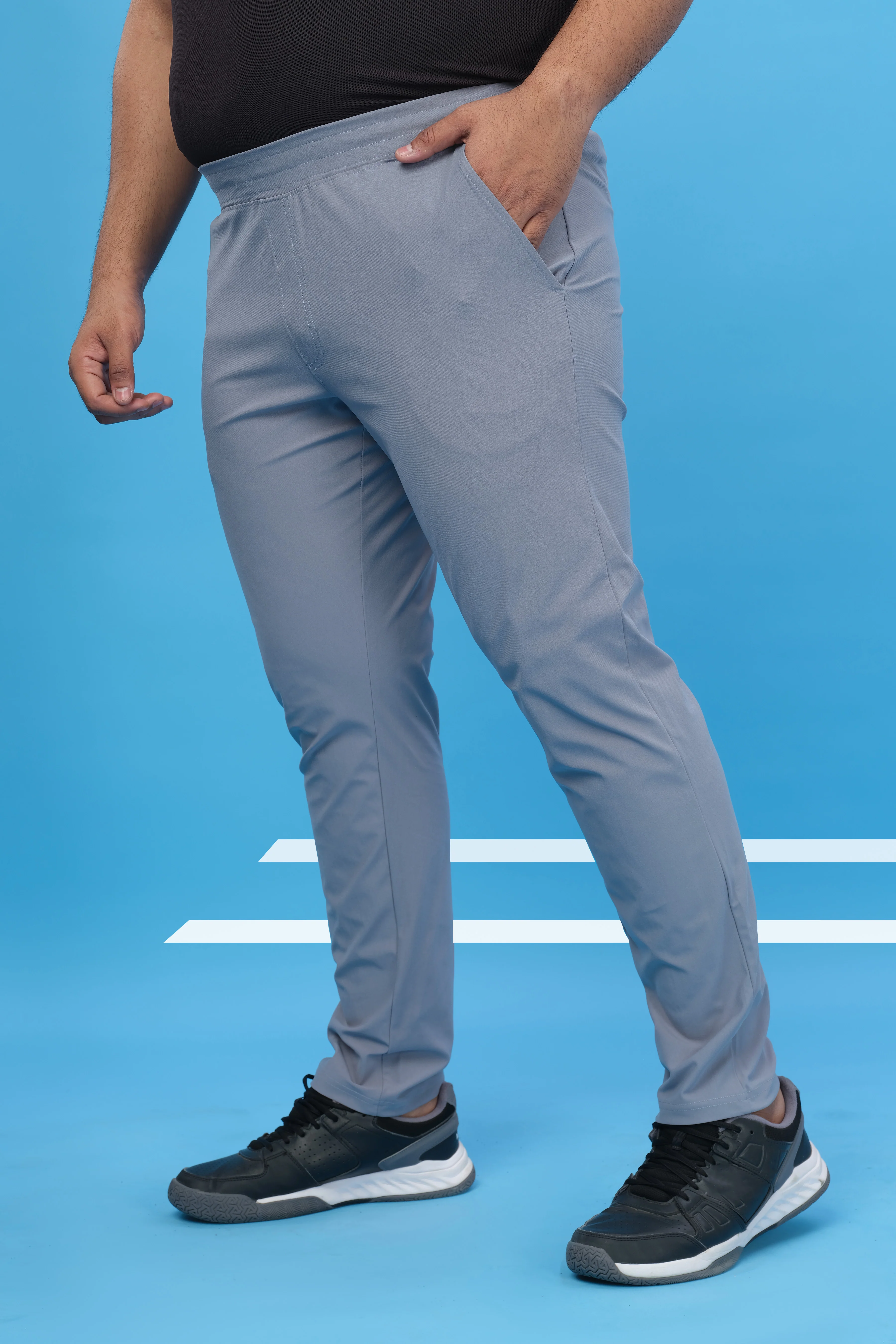 Men Plus Size Solid Relax Fit Trackpants with DURACOOL+ - Image 2