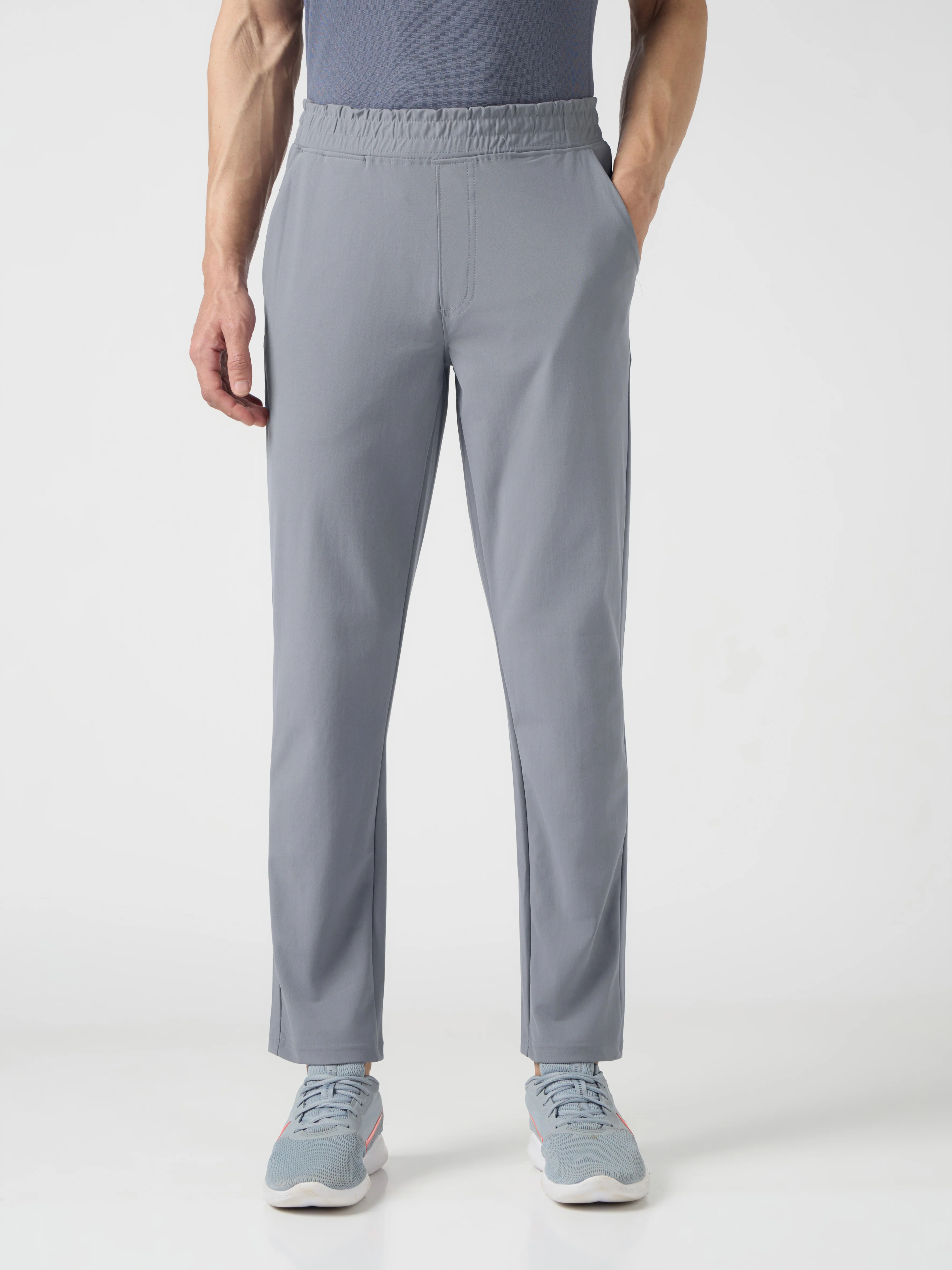 Men Solid Relax Fit Trackpants with DURACOOL+ - Image 2