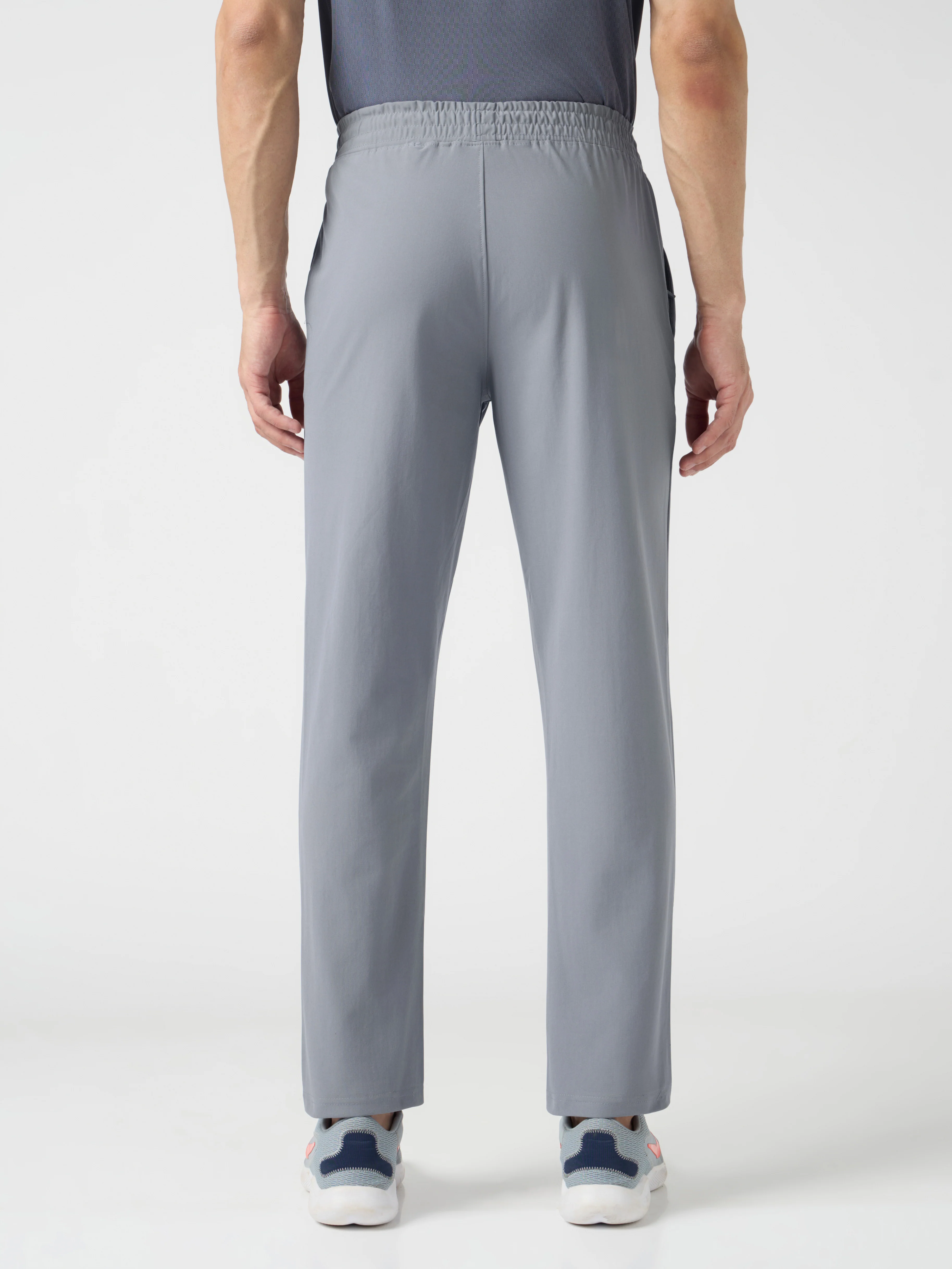 Men Solid Relax Fit Trackpants with DURACOOL+ - Image 3