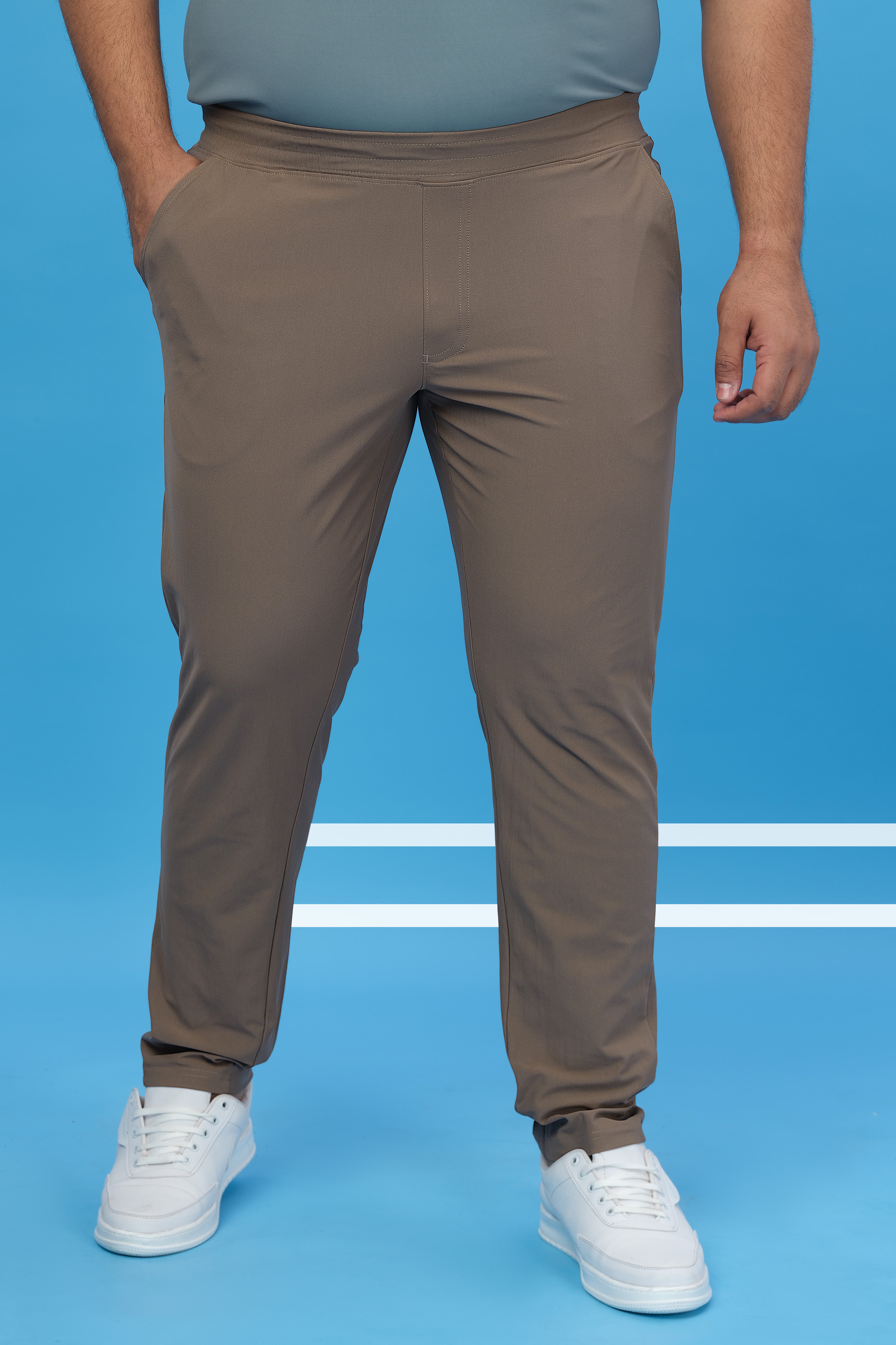 Men Plus Size Solid Relax Fit Trackpants with DURACOOL+