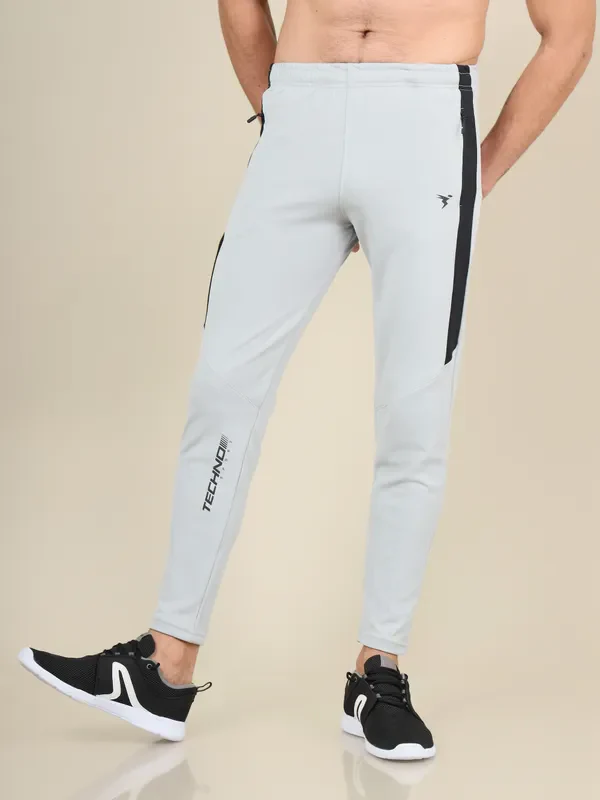 Men Solid Slim Fit Trackpants with TECHNO DRY - Image 3