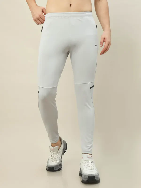 Men Solid Slim Fit Trackpants with TECHNO DRY - Image 4
